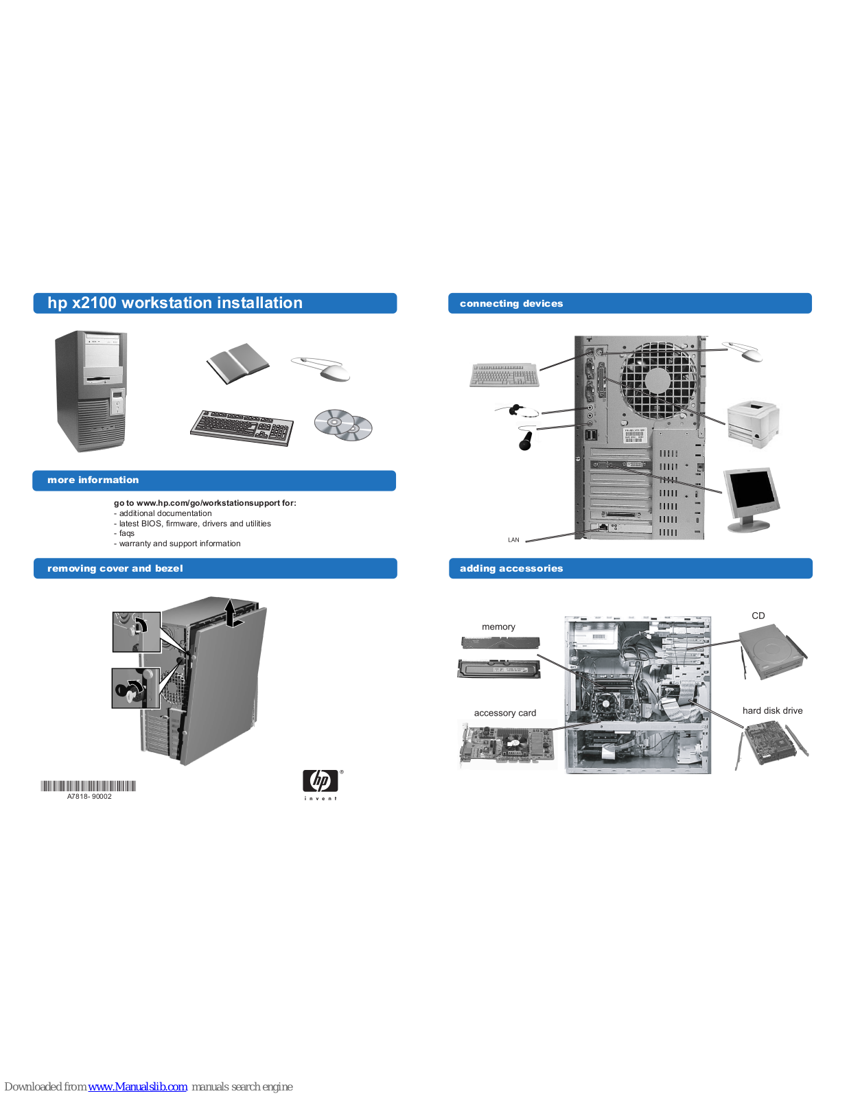 HP Workstation x2100 Install Manual