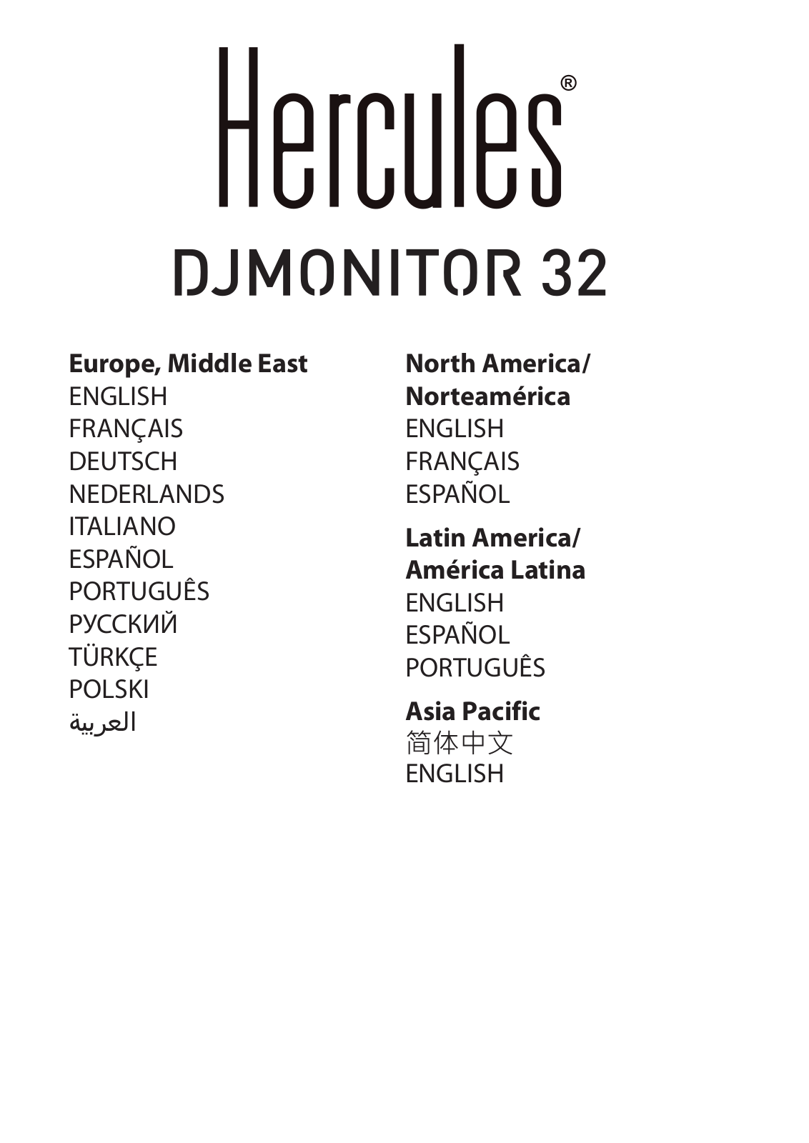 Hercules DJ Monitor 32 User Manual