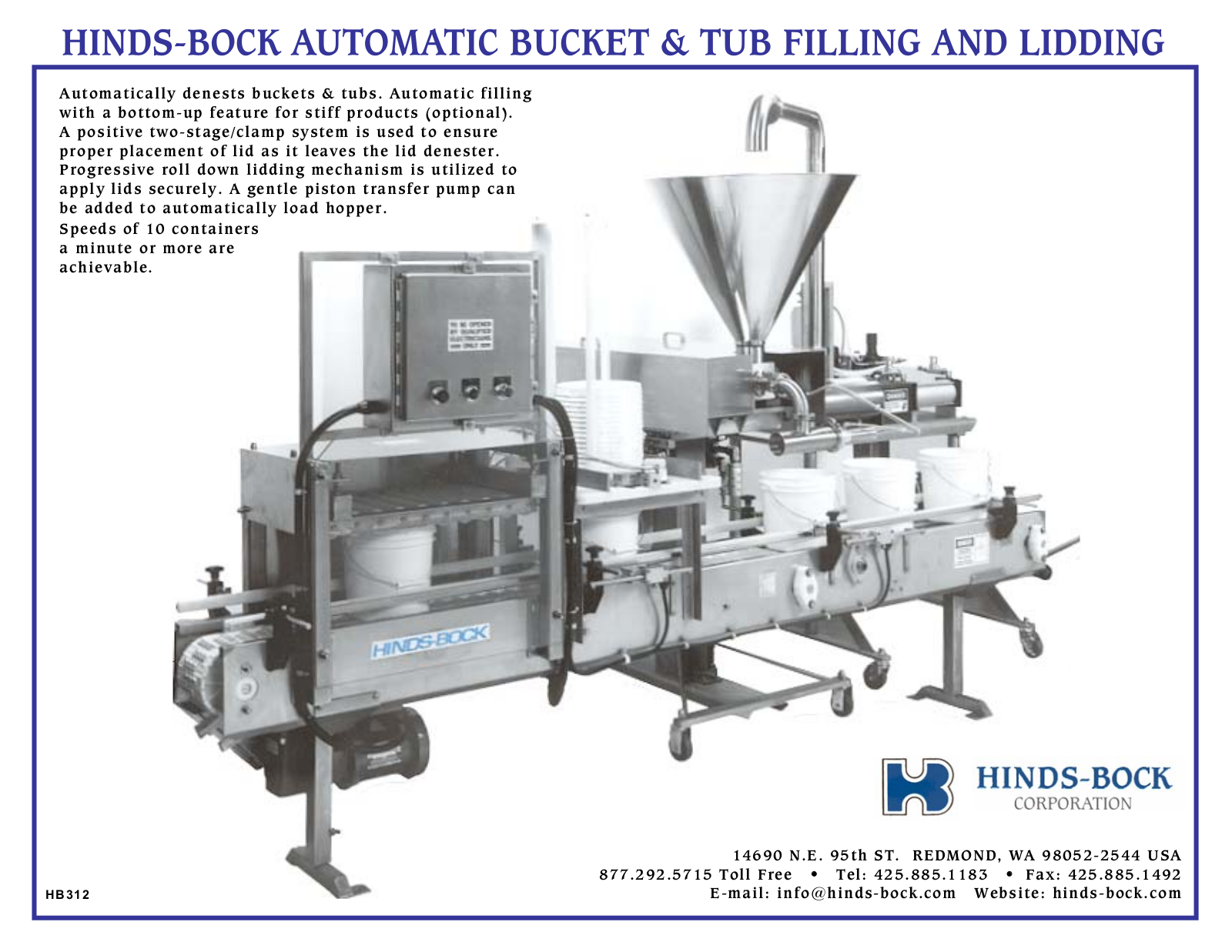 Hinds-Bock HB312 User Manual