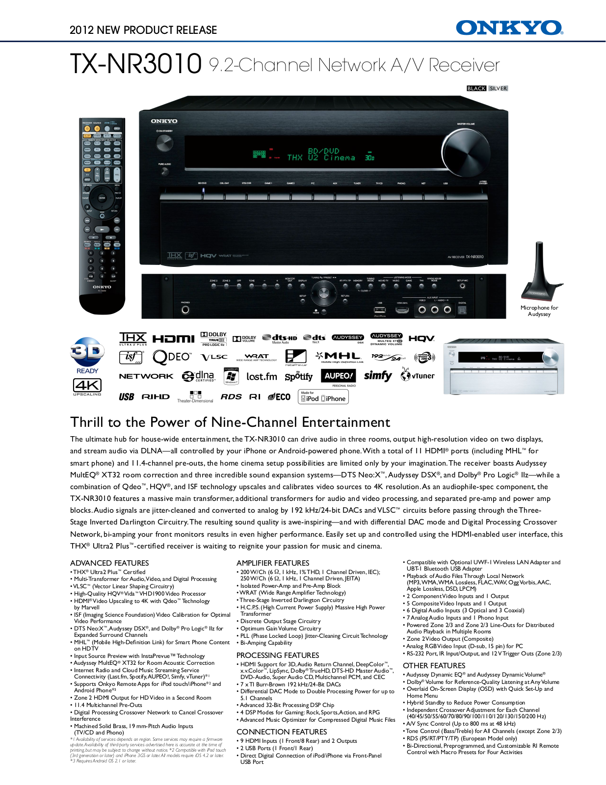 Onkyo TX-NR3010 User Manual