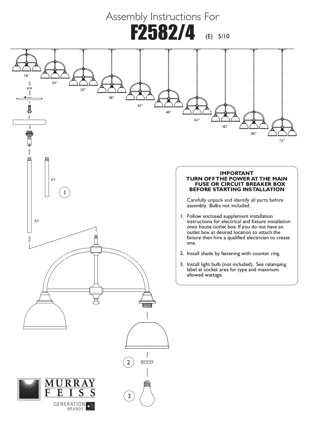 Feiss F2582-4 User Manual