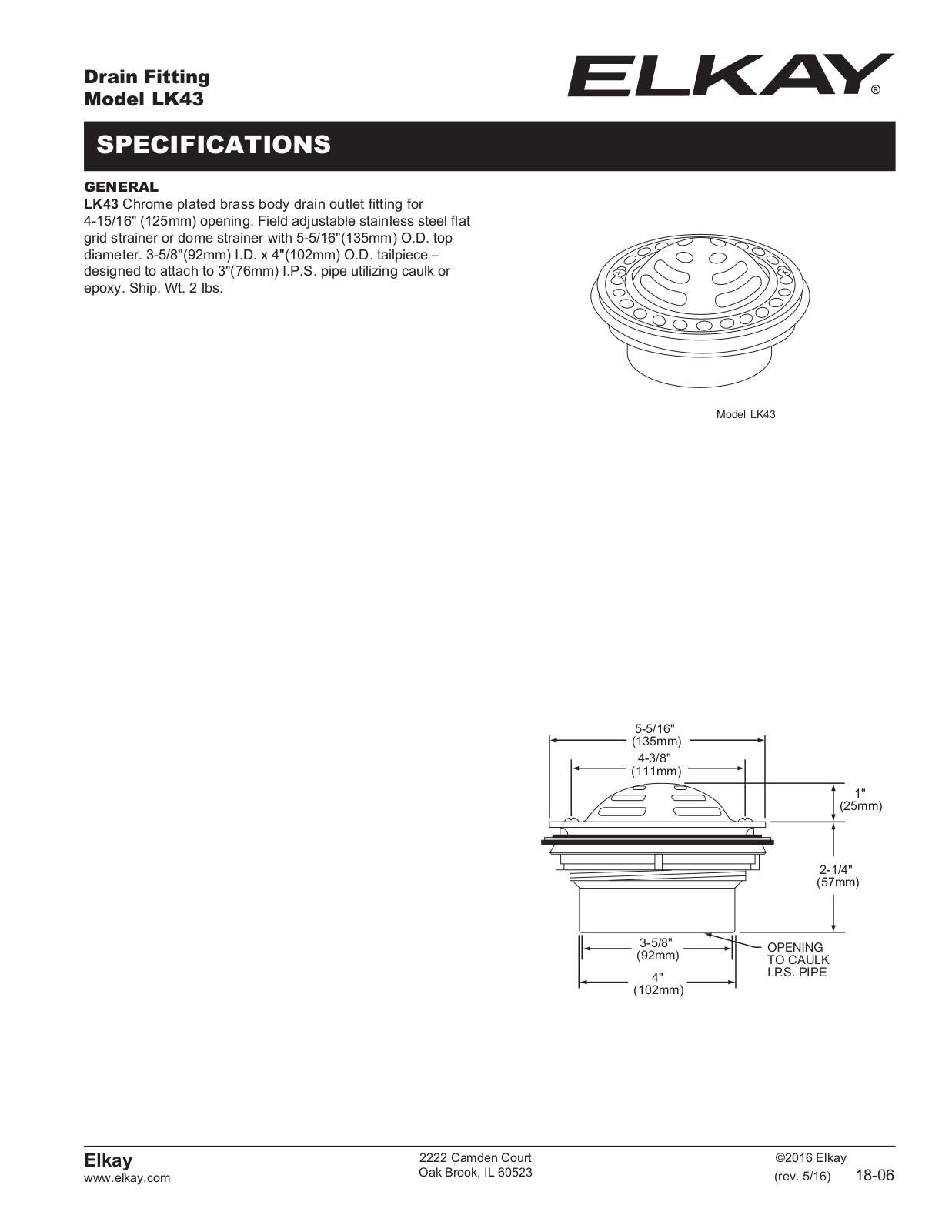 Elkay LK43 User Manual