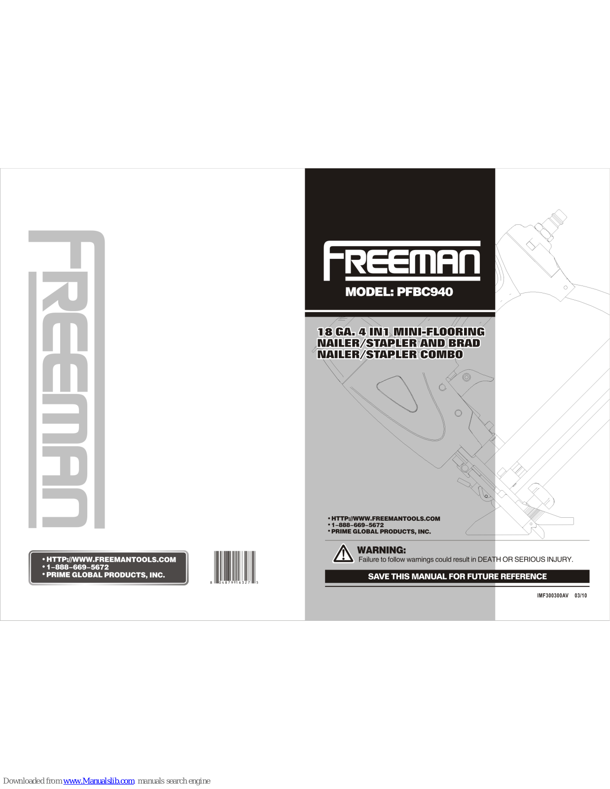 Freeman PFBC940 User Manual