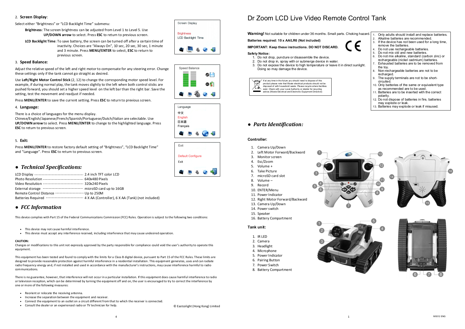 EASTCOLIGHT 931202, 931201 User Manual