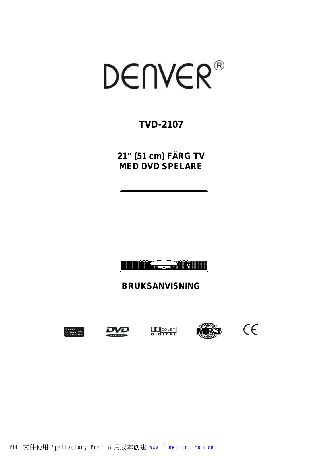 Denver TVD-2107 User Manual