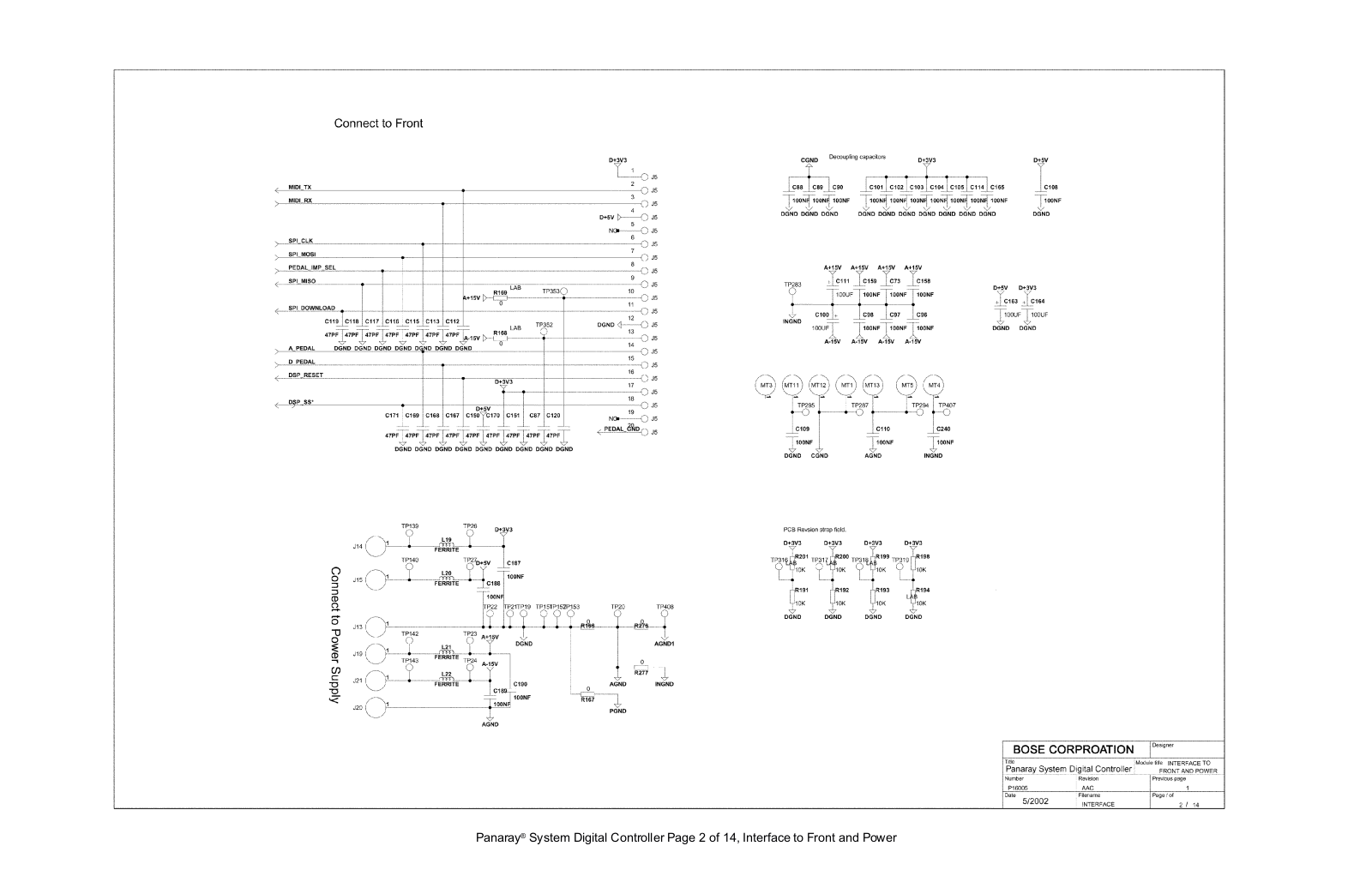 BOSE 2 14SD Schematic