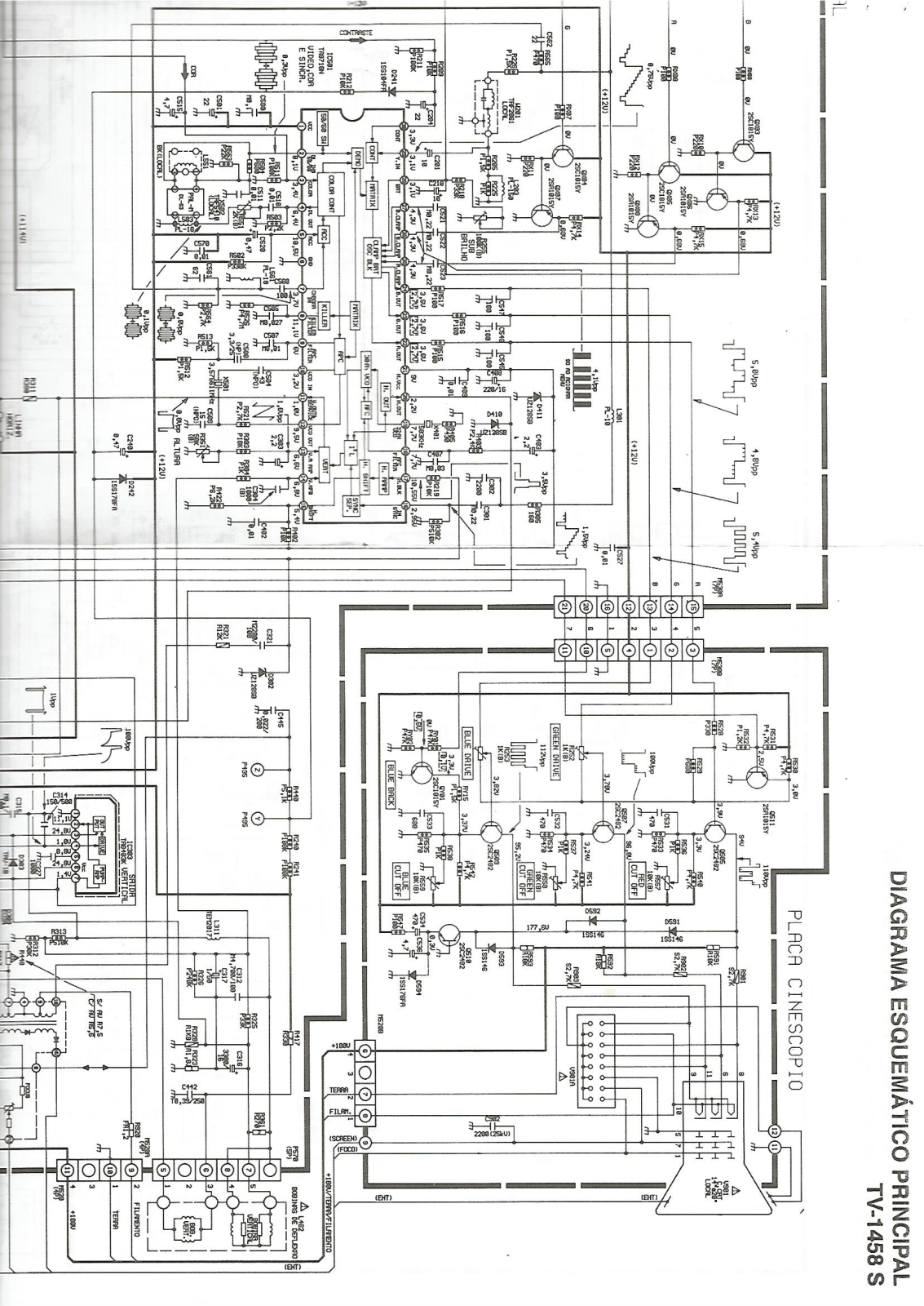 Toshiba TV-1458E Schematic