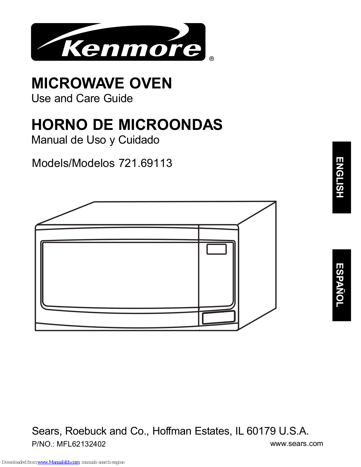 Kenmore 721.69113 Use And Care Manual