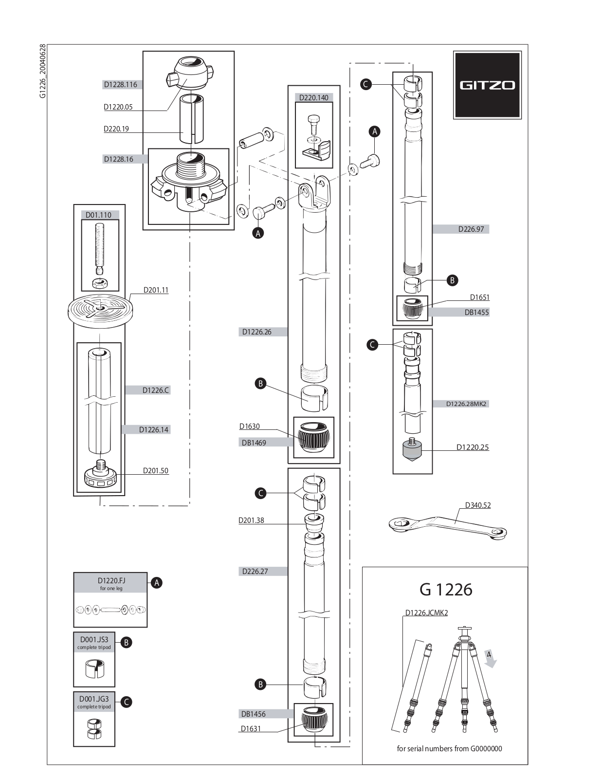 Gitzo G1226 User Manual