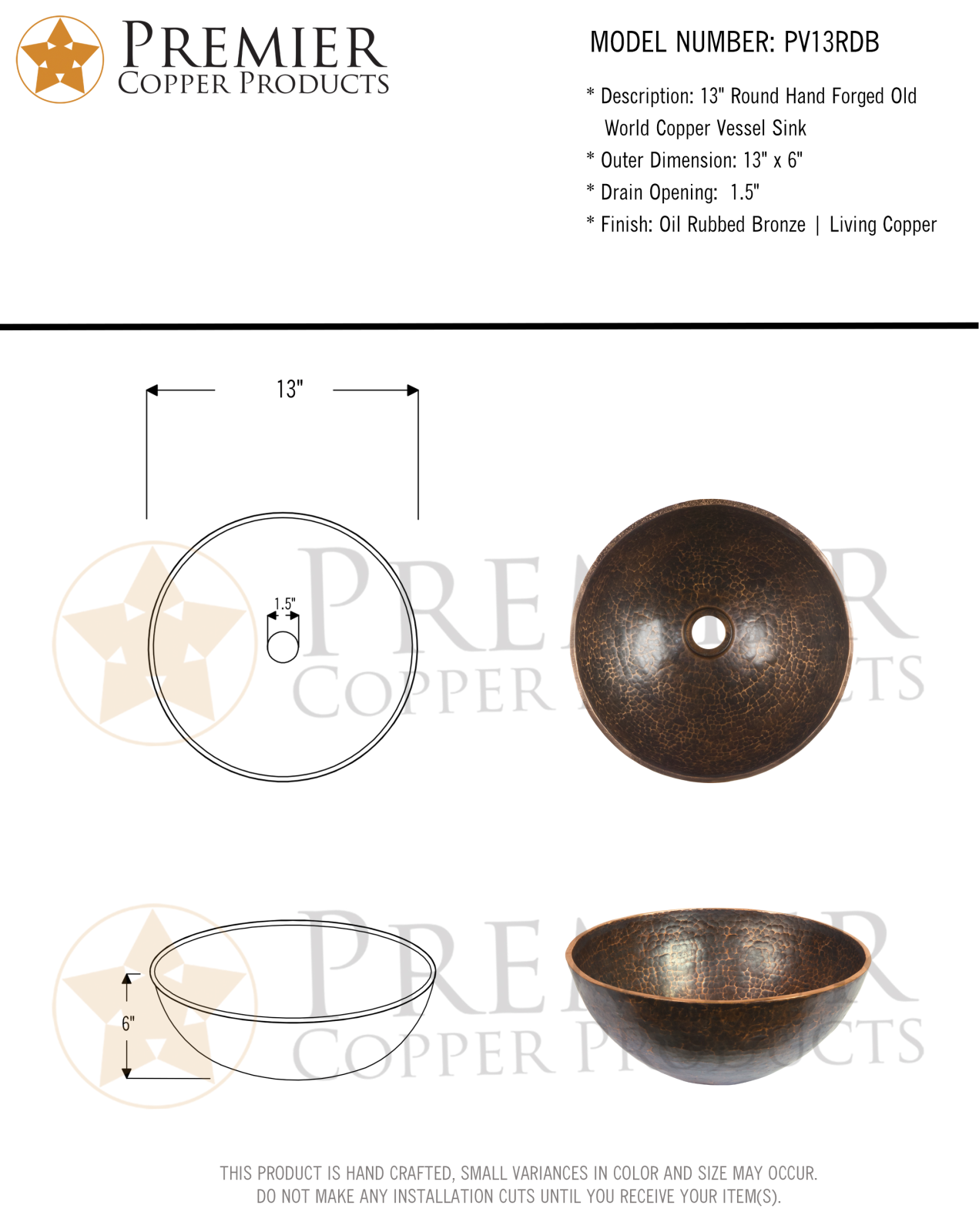Premier Copper Products IER1988 Specifications - ManualMachine.com