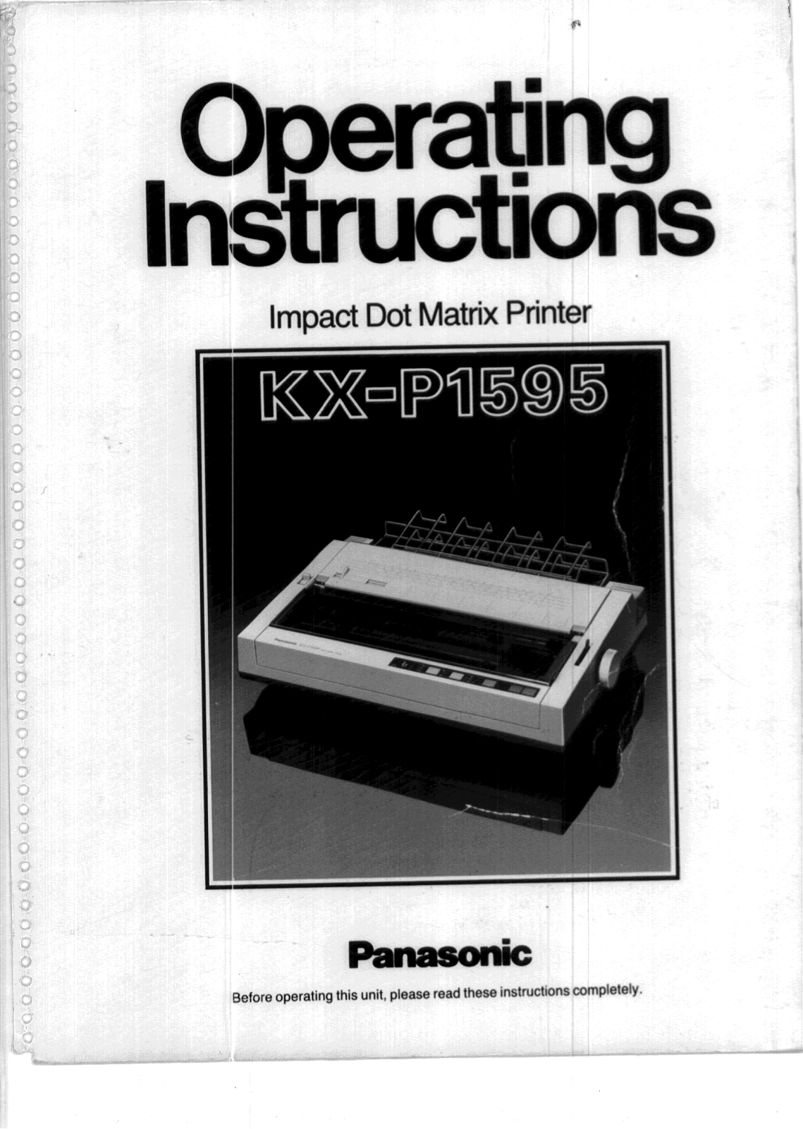 Panasonic KX-P1595 User Manual