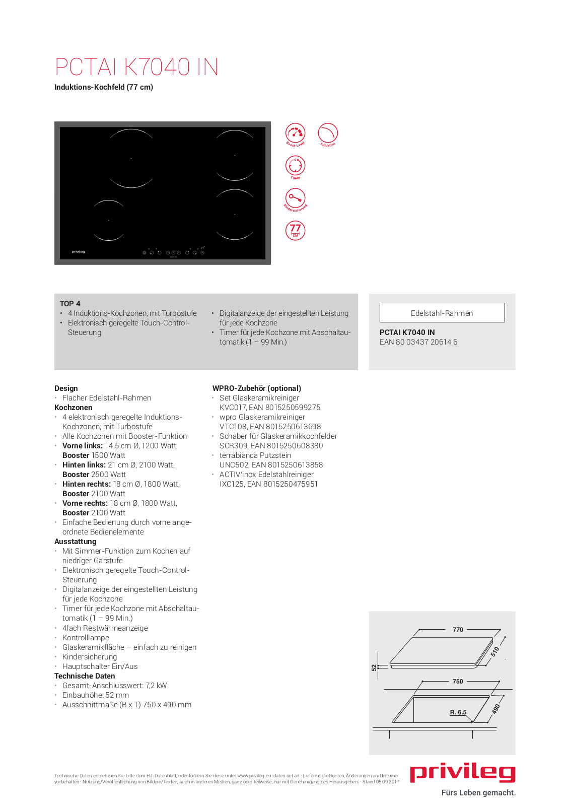 Privileg PCTAI K7040 IN User Manual