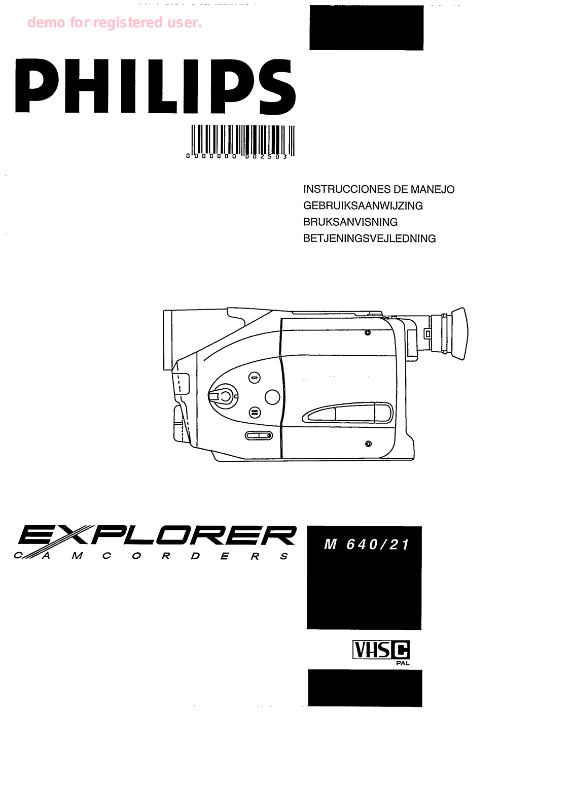 Philips M640/21 User Manual