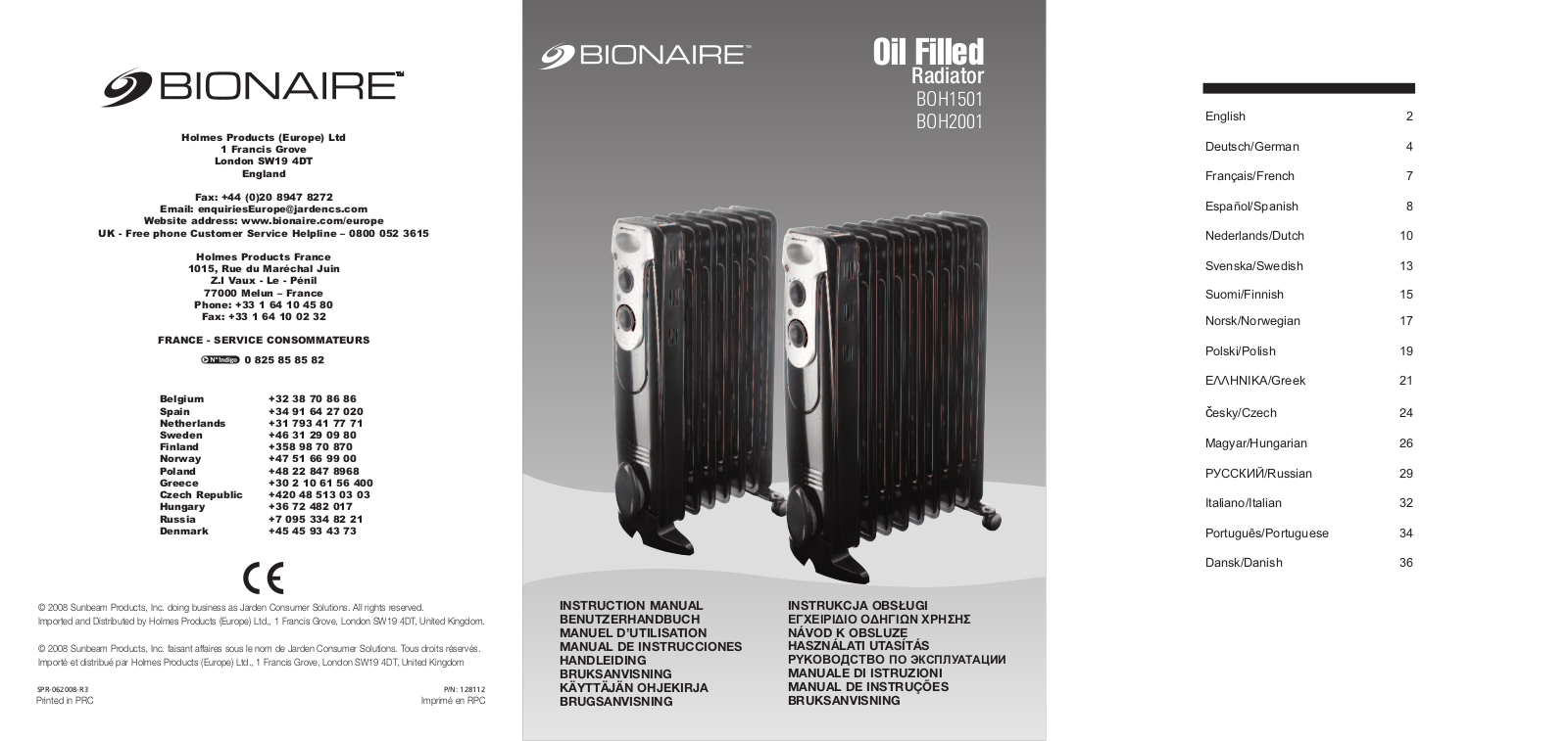 Bionaire BOH5001 User Manual