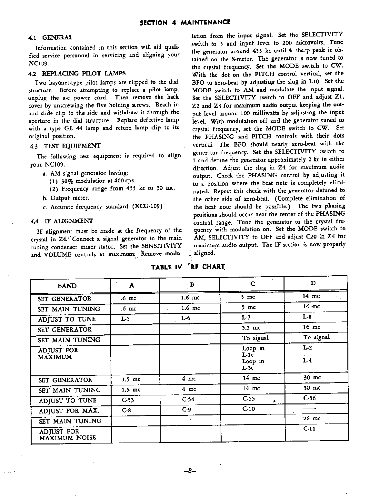 NATIONAL RADIO NC-109 User Manual (PAGE 08)