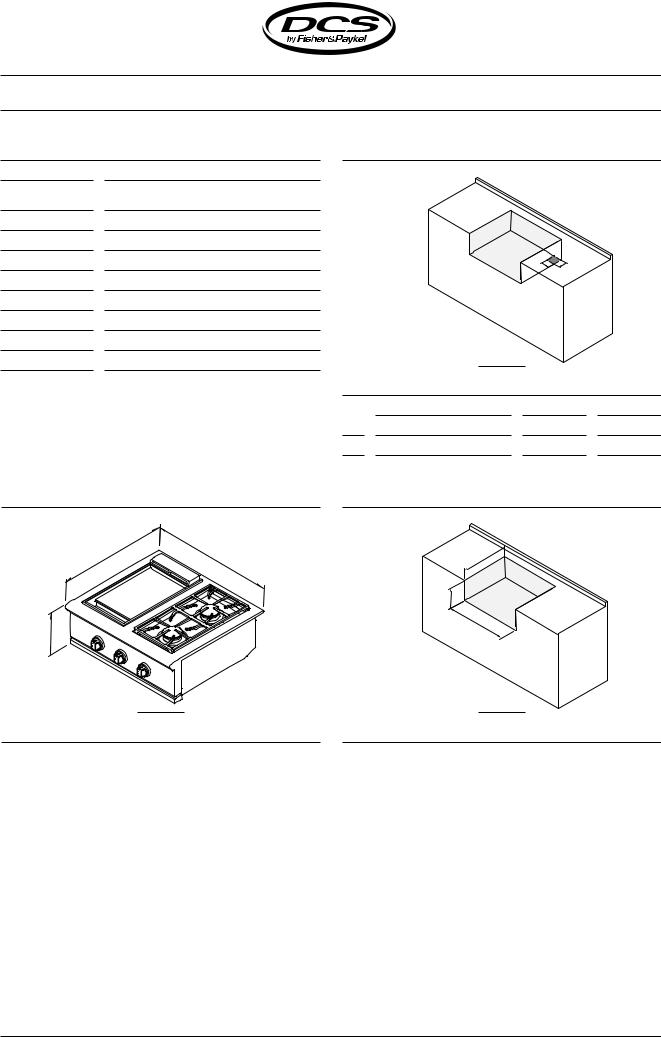 DCS GDSBE1302L, GDSBE1302N PRODUCT SPECIFICATIONS