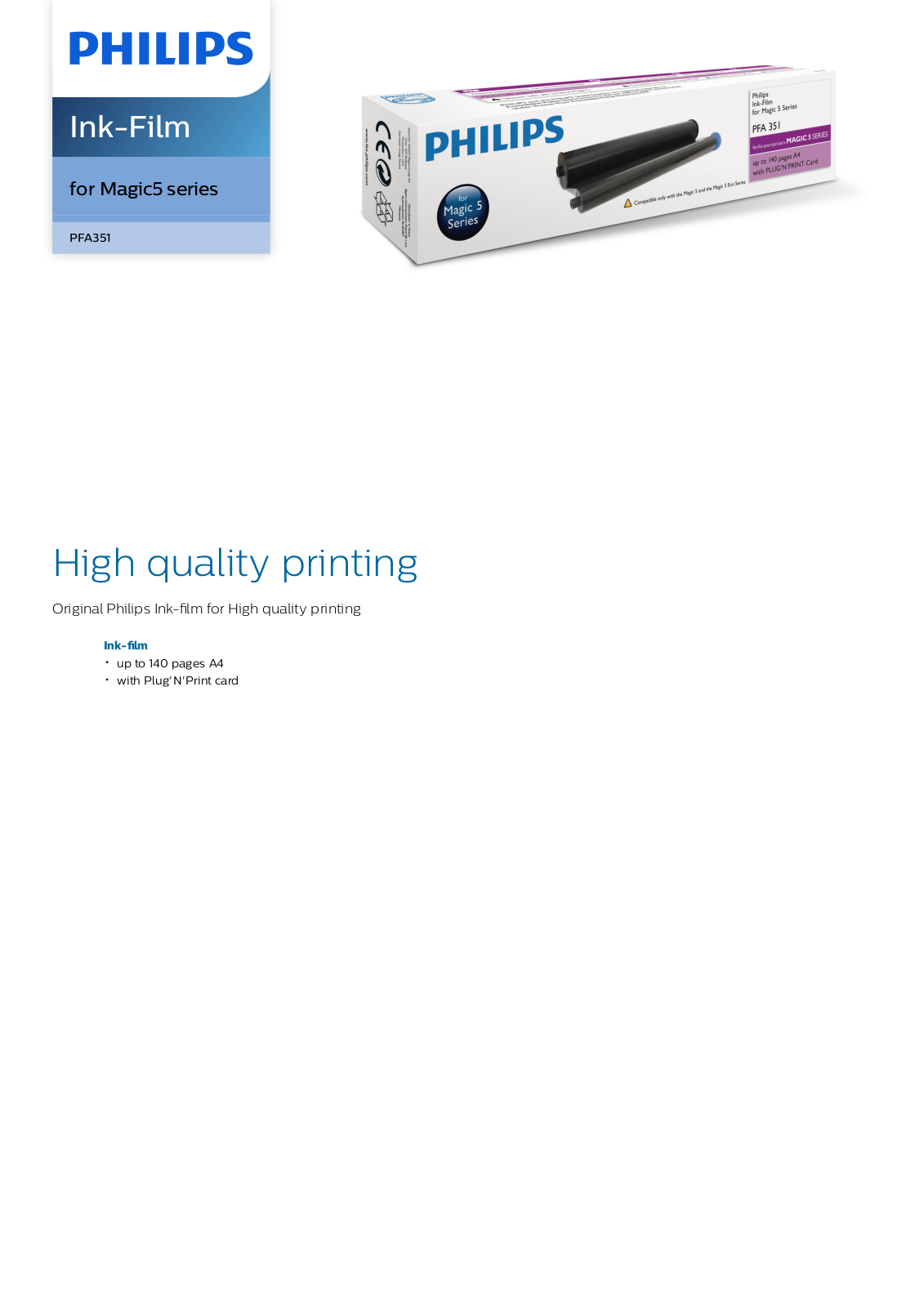 Philips PFA351/000 leaflet - ManualMachine.com