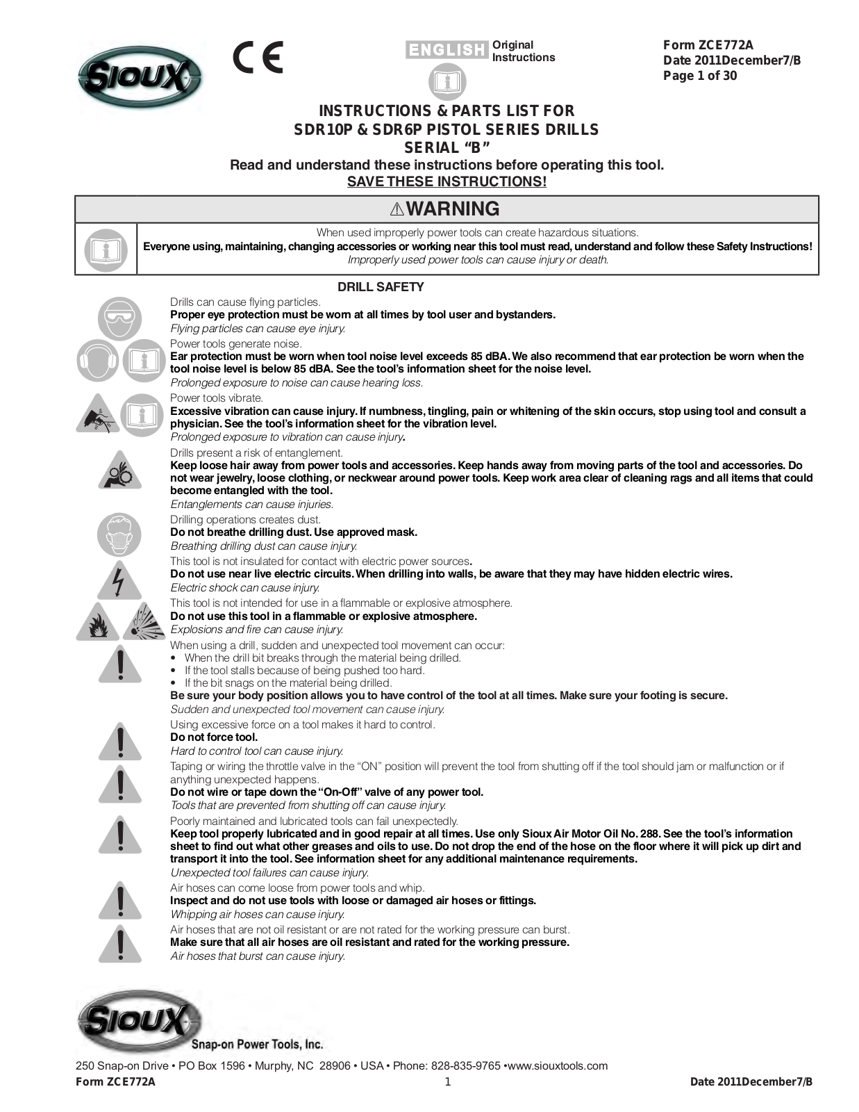 Sioux SDR6P User Manual - ManualMachine.com
