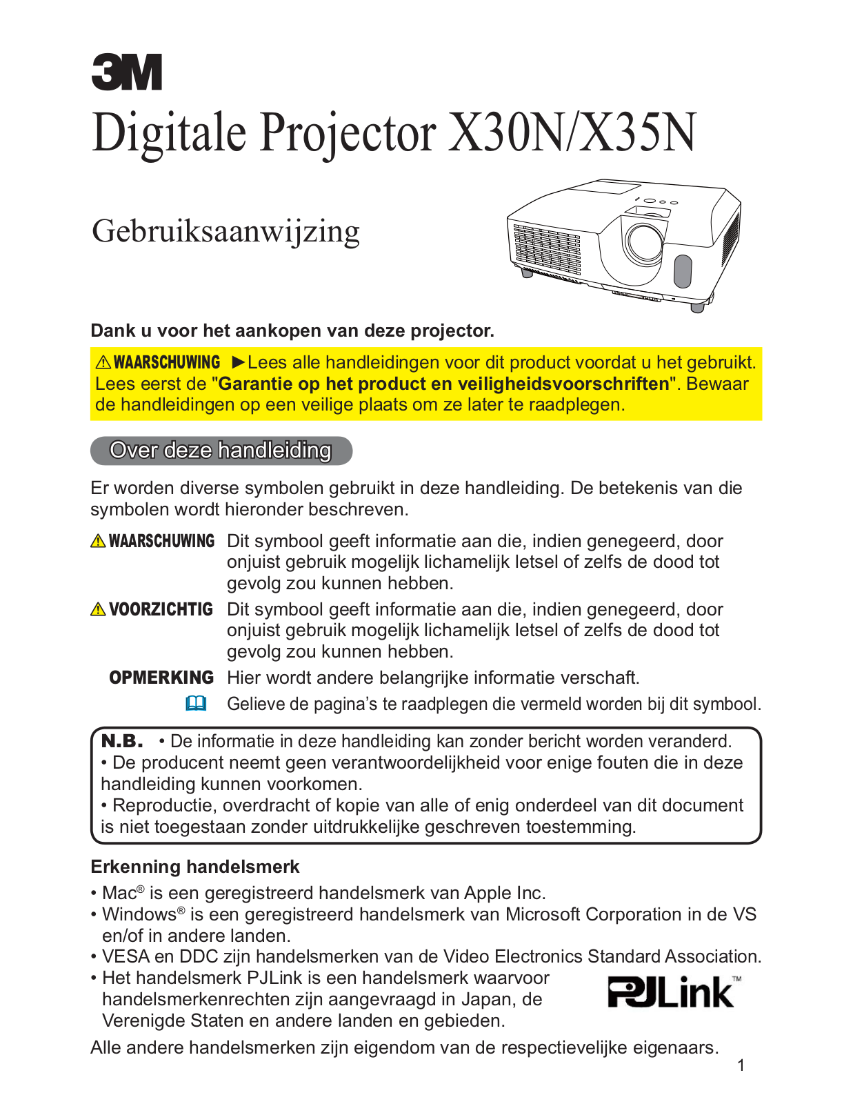 3M X35N, X30N Operator Guide