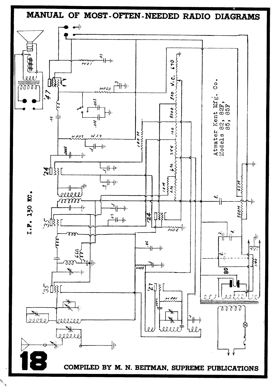 Atwater Kent 82, 82f, 85, 85f schematic - ManualMachine.com