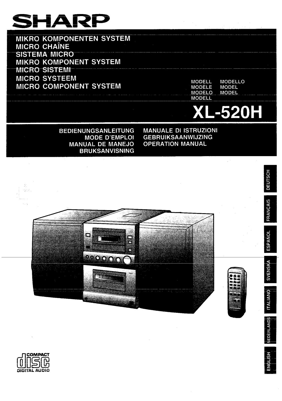 Sharp XL-520H User Manual