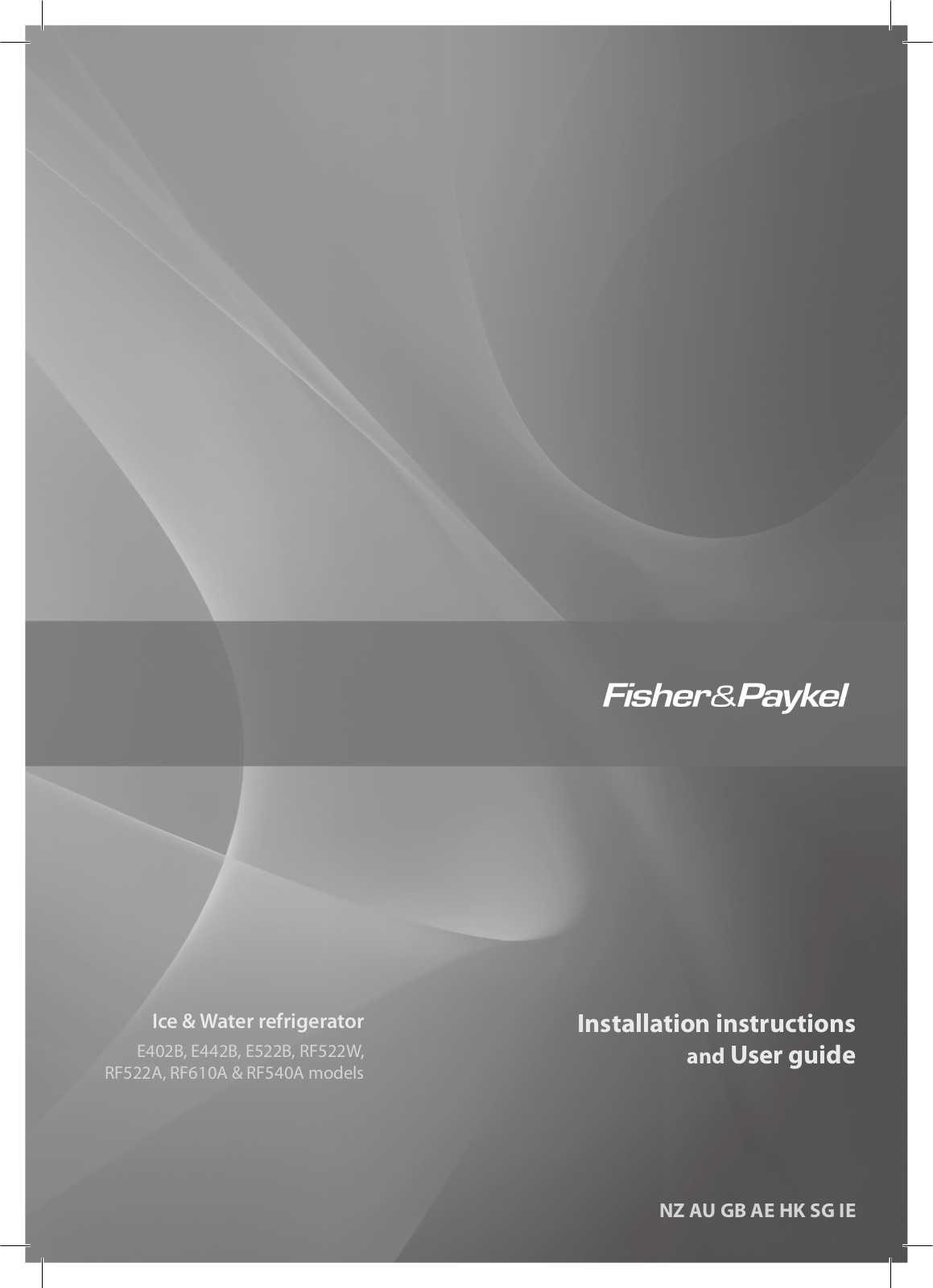 Fisher & Paykel RF522A, RF522W User Manual