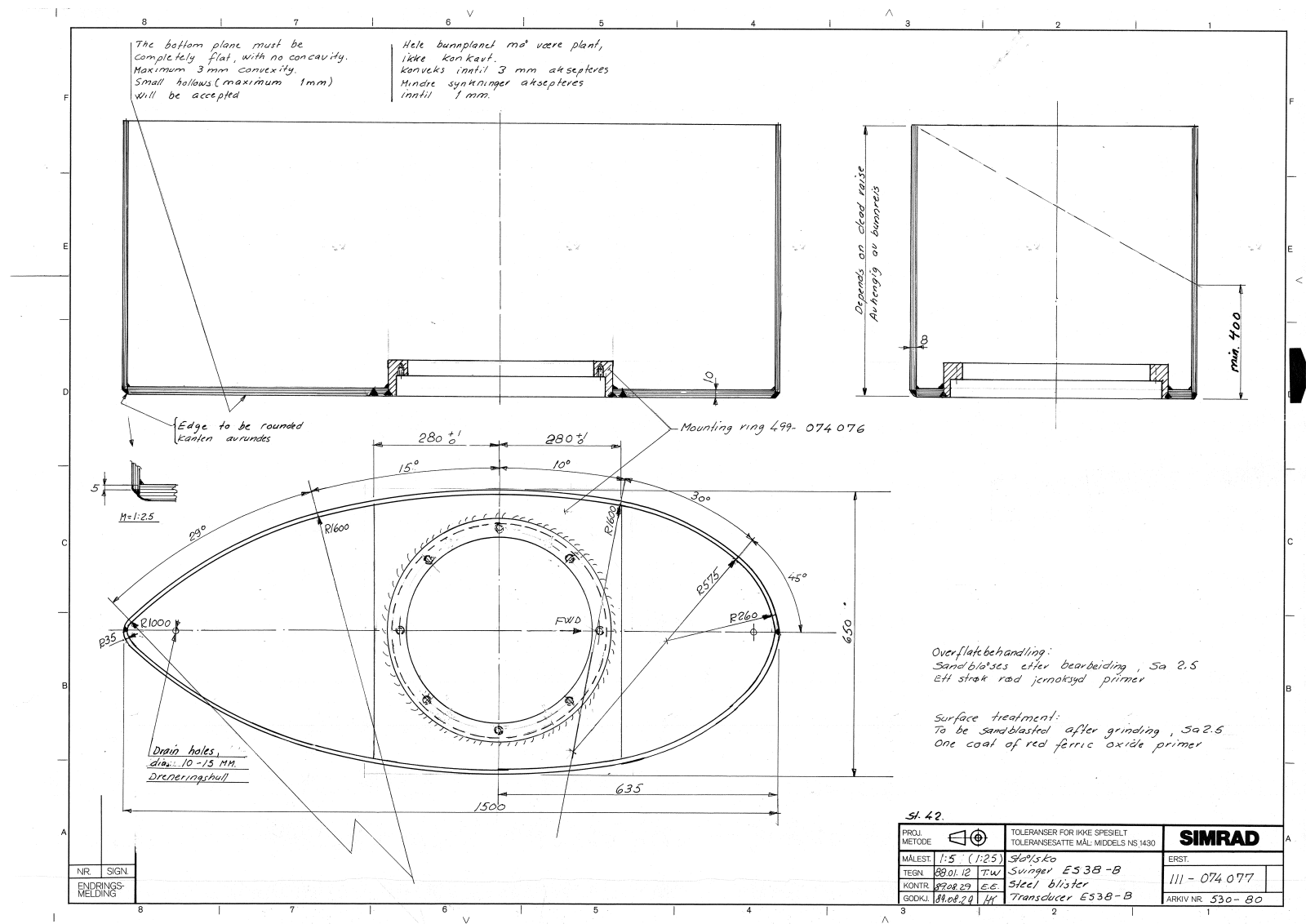 Simrad STEEL BLISTER Schematics