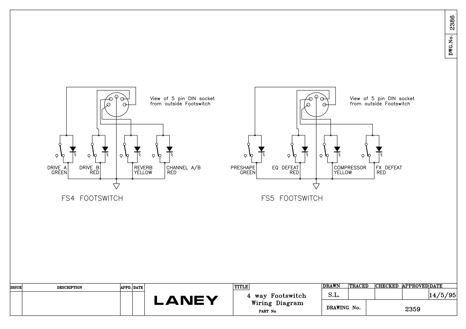Laney FS4, FS5 Schematic