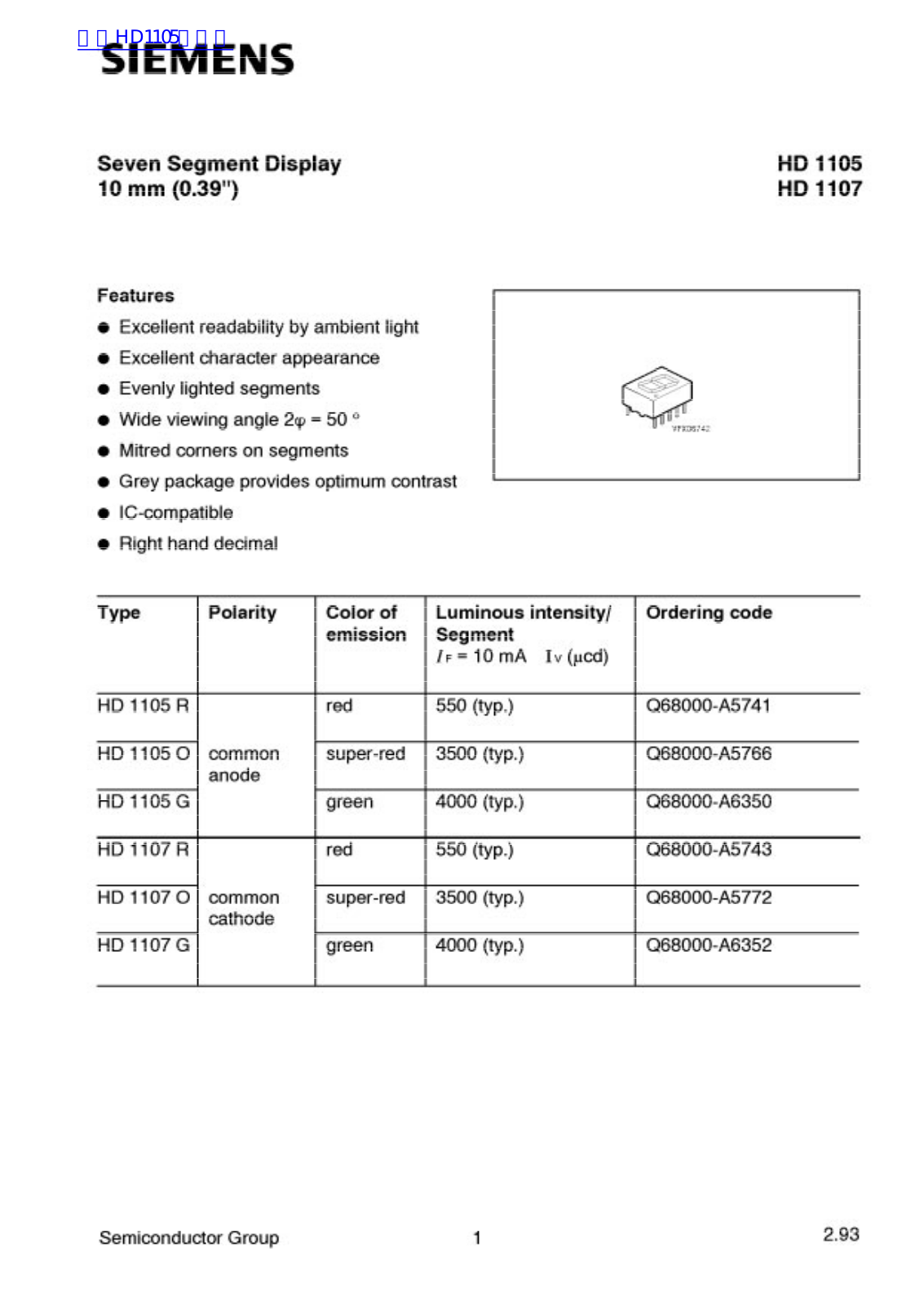 Siemens HD1105, HD 1107 User Manual