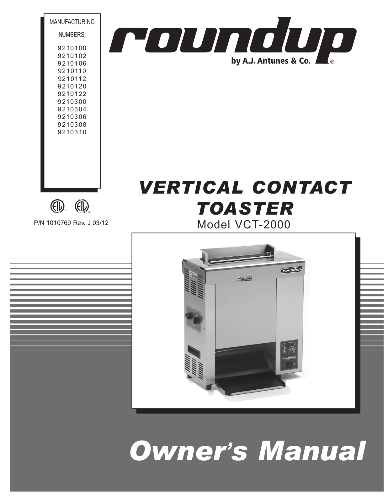 Roundup VCT-2000 User Manual