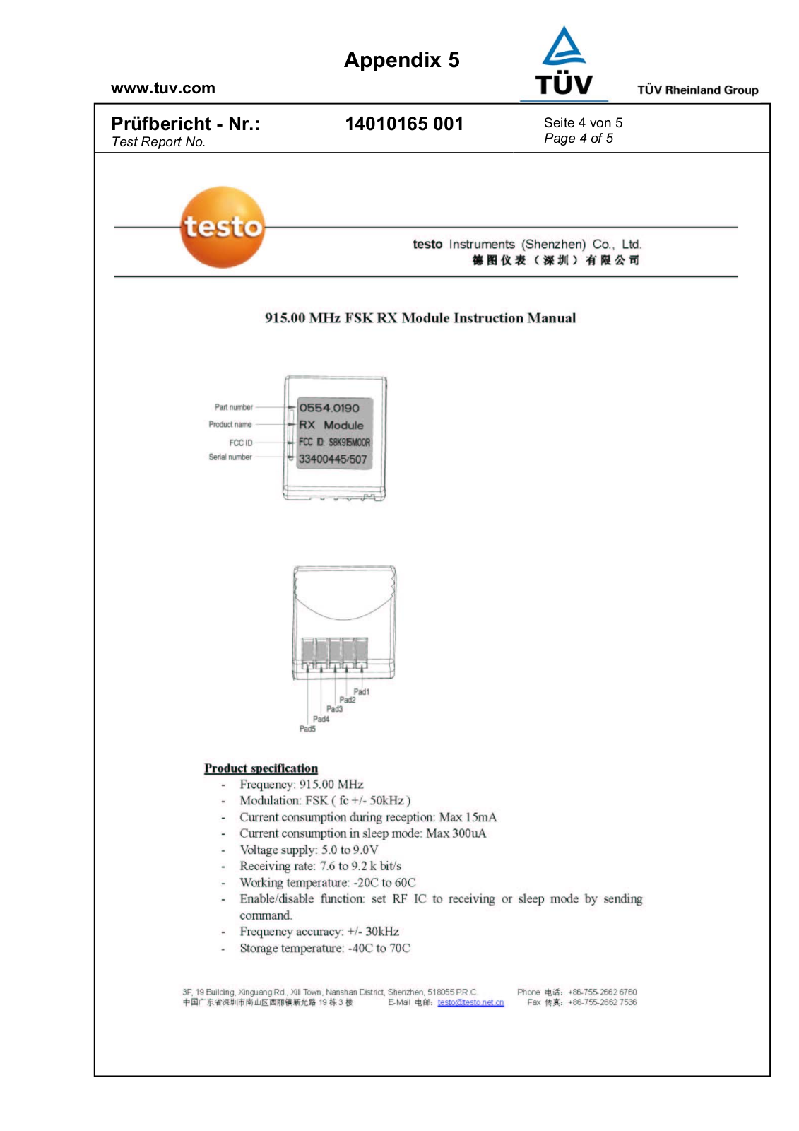 Testo 915M00R Users Manual