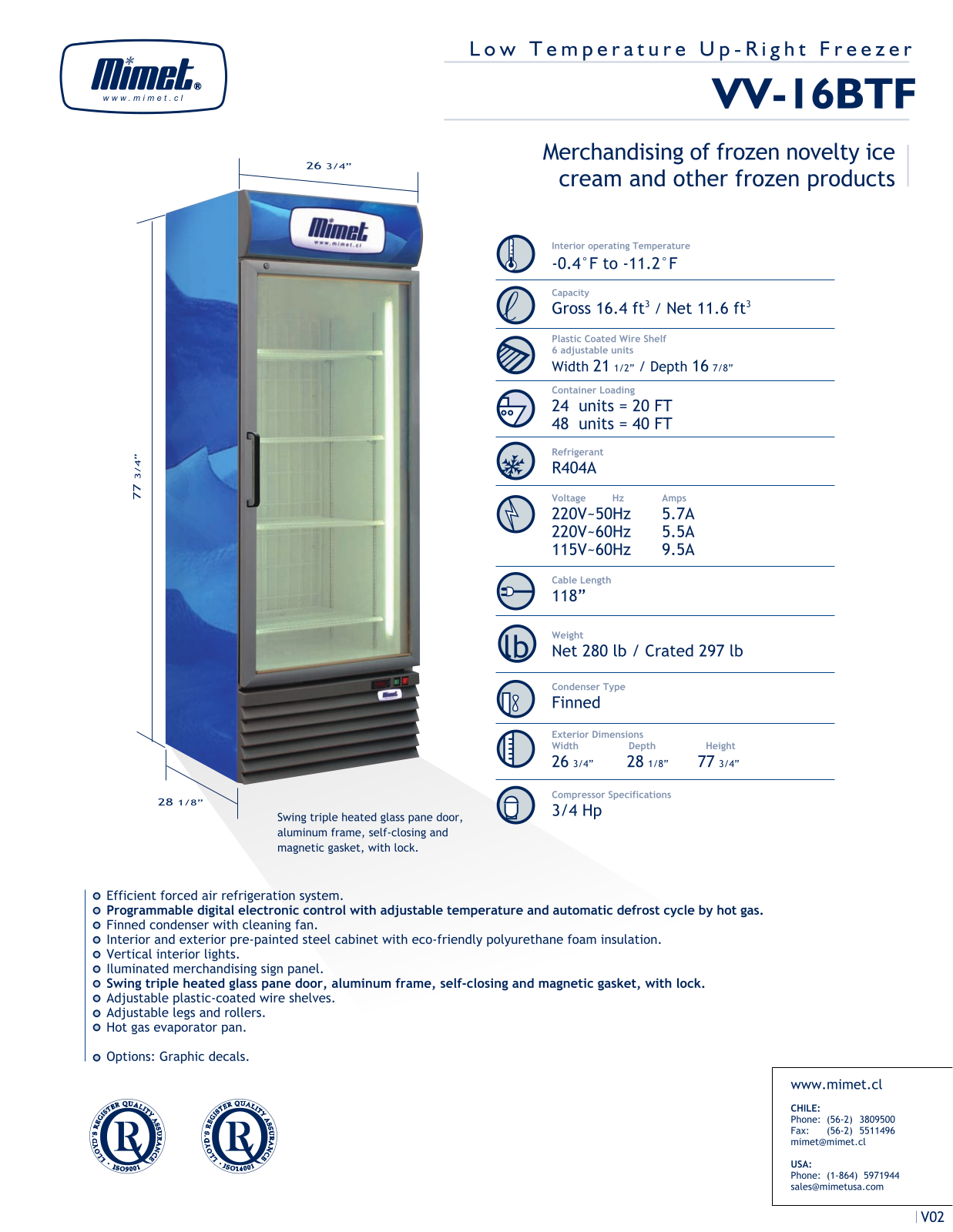 Mimet VV-16BTF User Manual