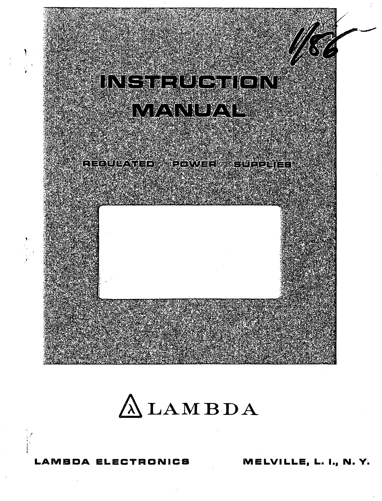 Lambda LDS-X-48, LDS-X-01, LDS-X-02, LDS-X-03, LDS-X-28 Instruction Manual