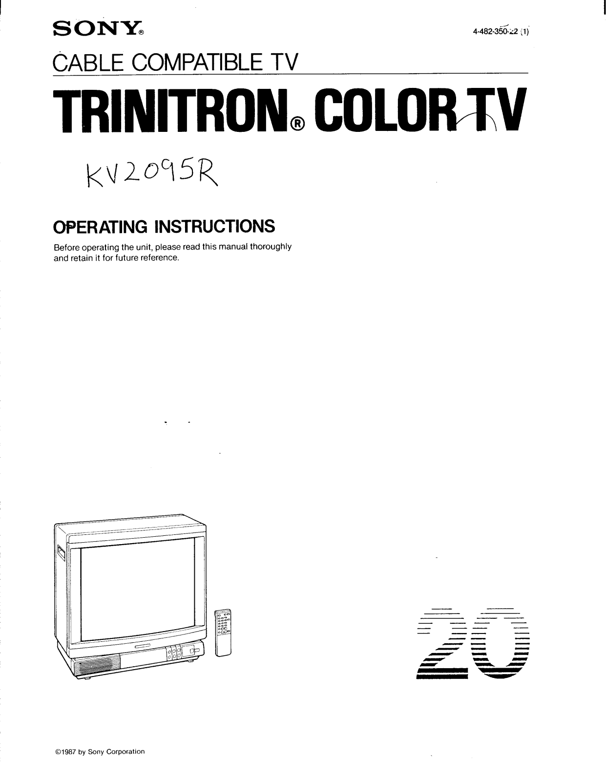 Sony KV-2095R Operating manual