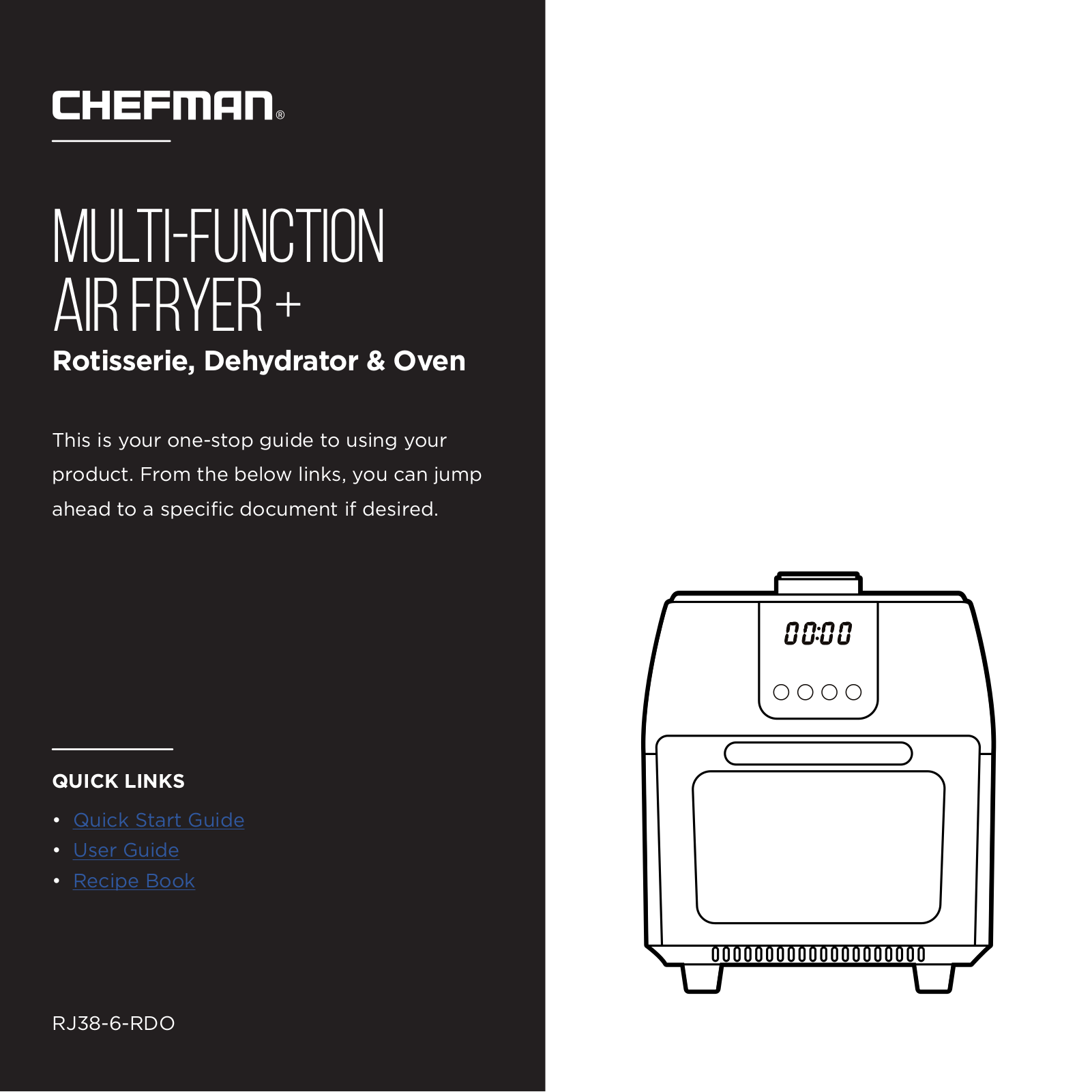 Chefman AIR Fryer + User Manual