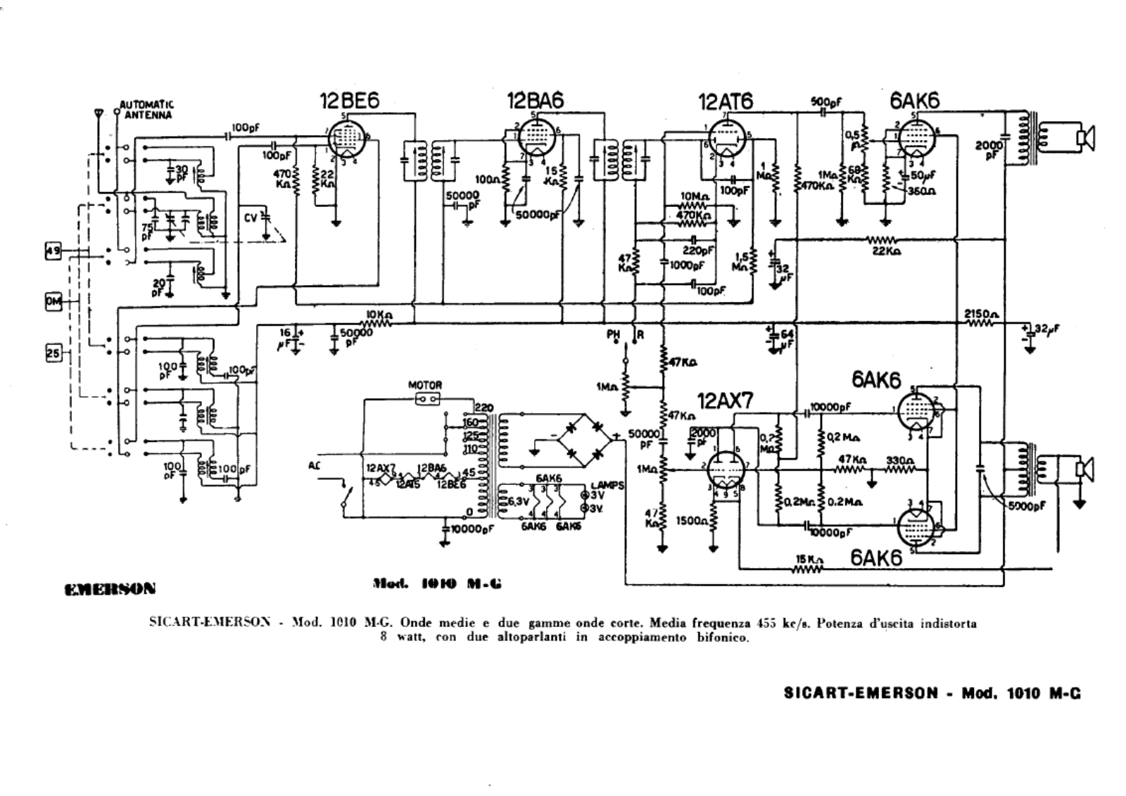 Emerson 1010m schematic