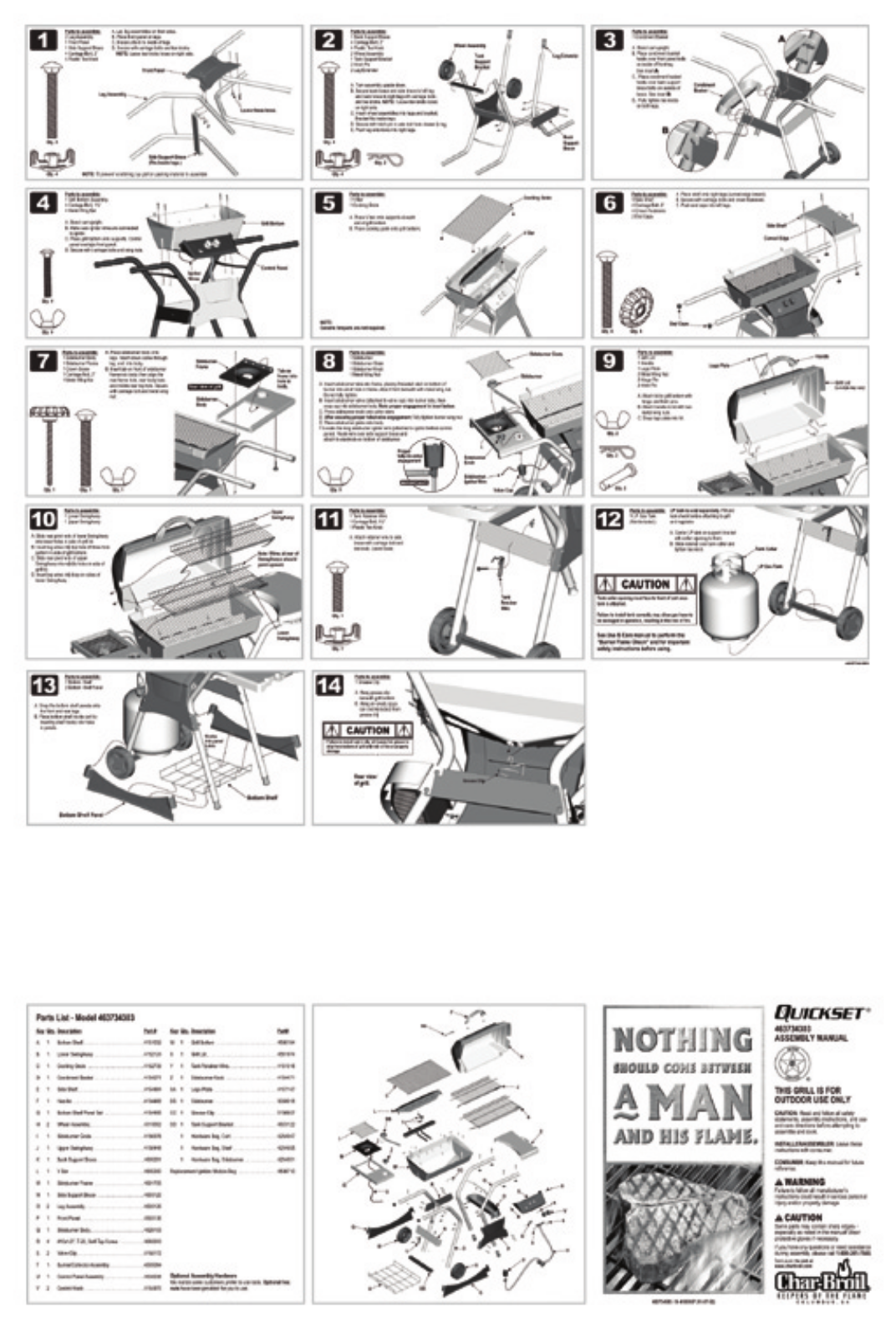 Charbroil 463734303 Owner's Manual