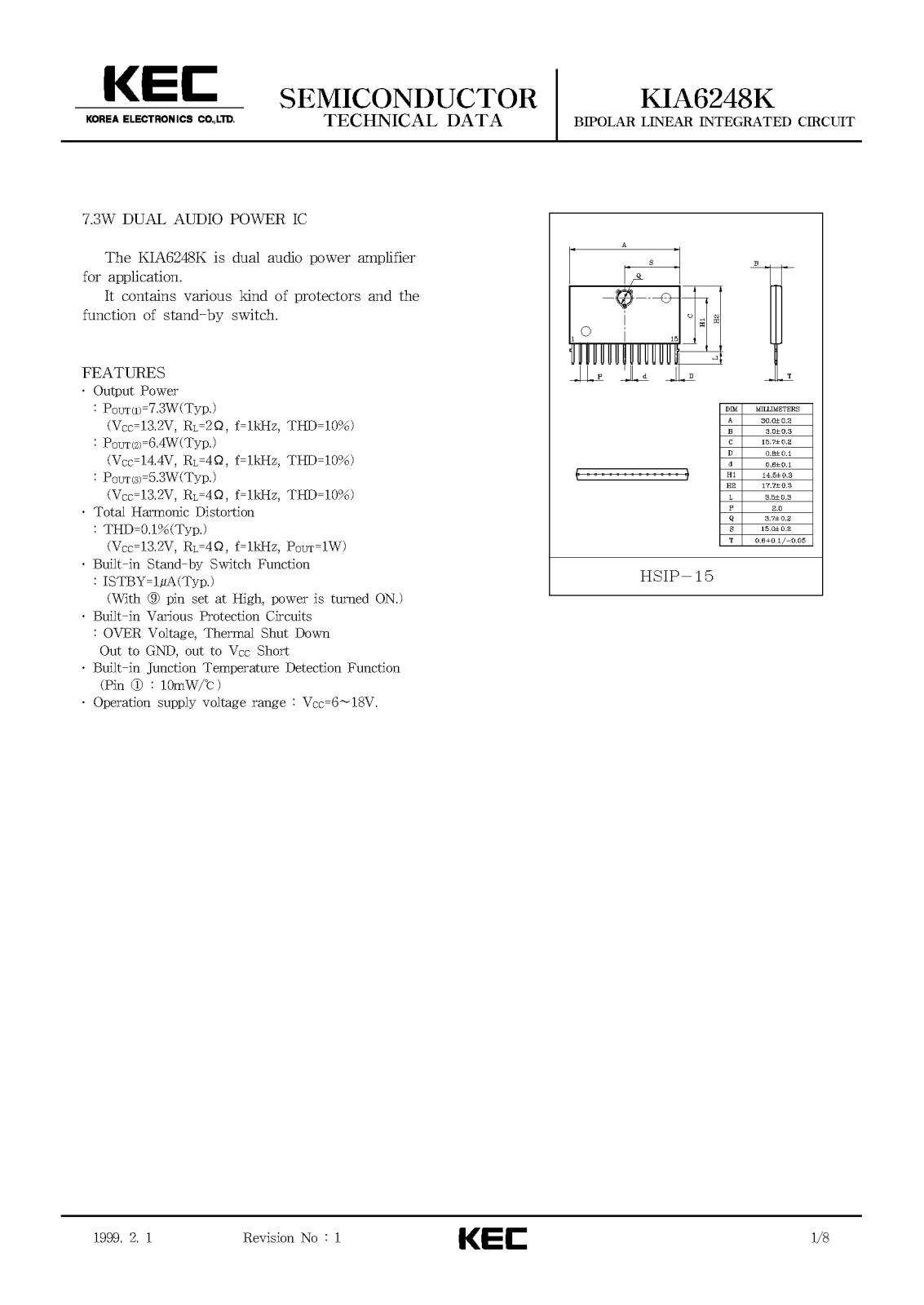 KEC KIA6248K Datasheet