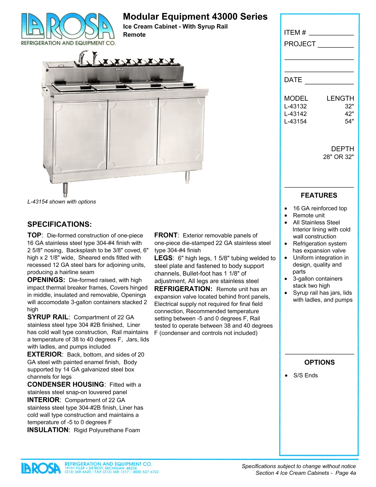 Larosa L-43154 User Manual