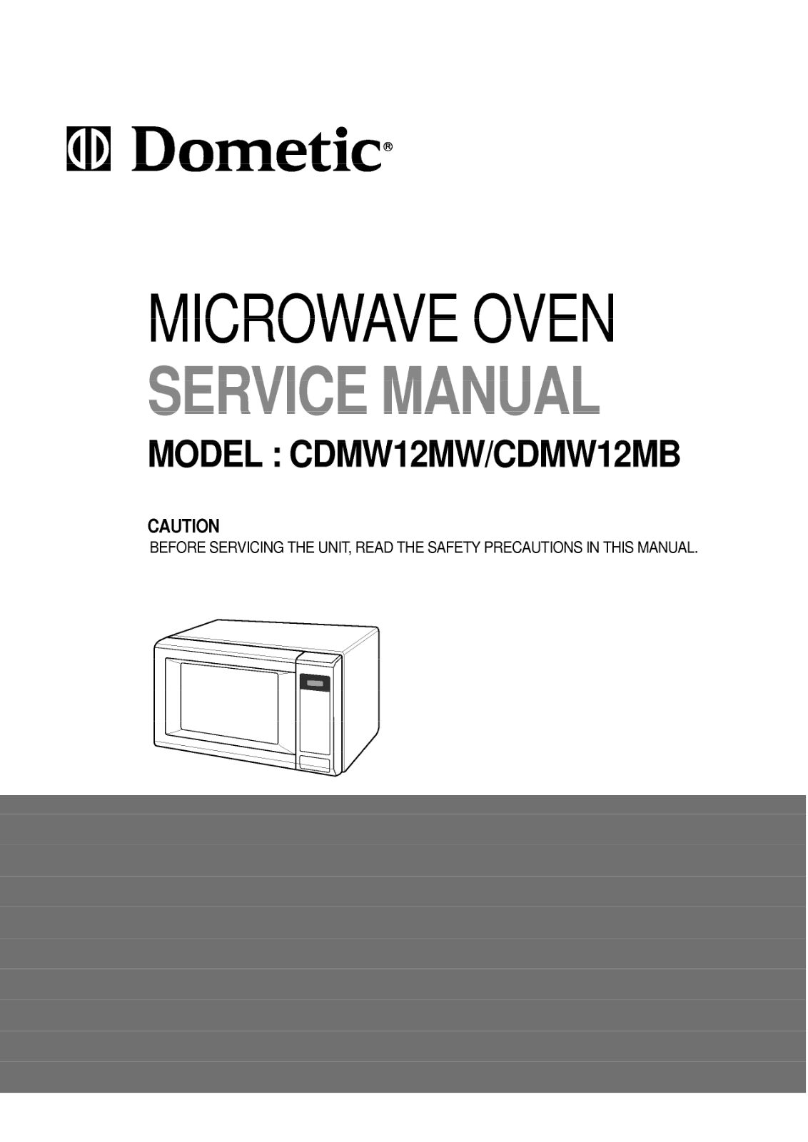 Lg Cdmw12mw, Cdmw12w, Cdmw12s, Cdmw12b, Cdmw12mb Service Manual