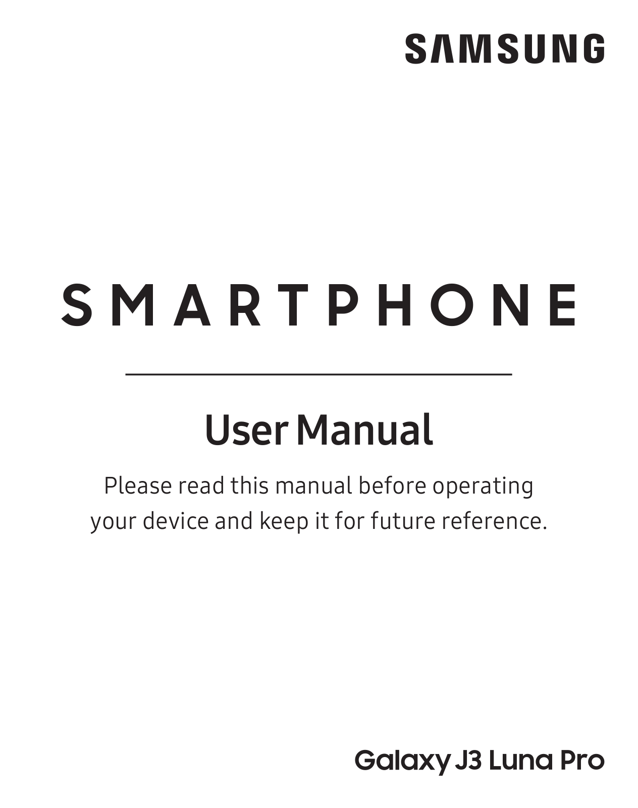 Samsung Galaxy J3 Luna PRO User Manual