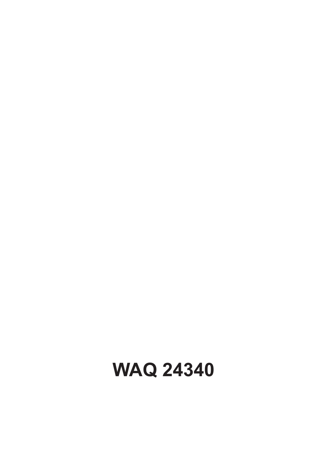 Bosch WAQ24340 User Manual