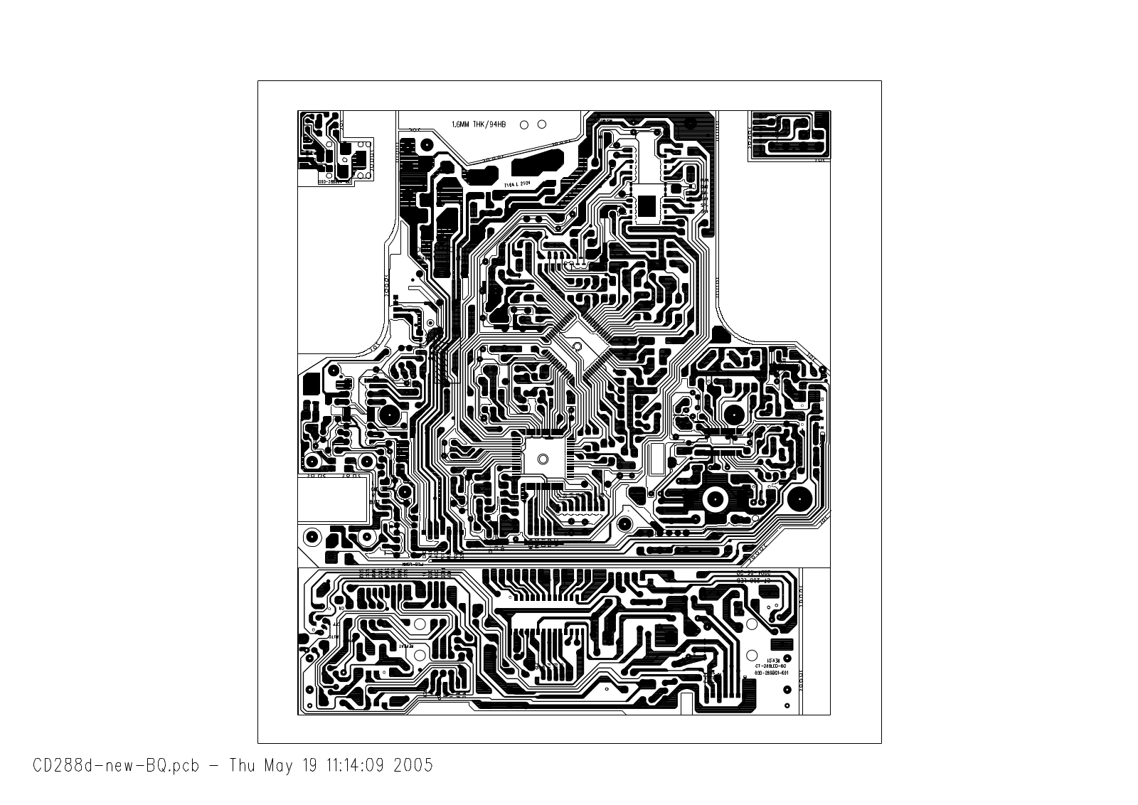 Vitek CT-288 PCB LAYOUT DIAGRAM