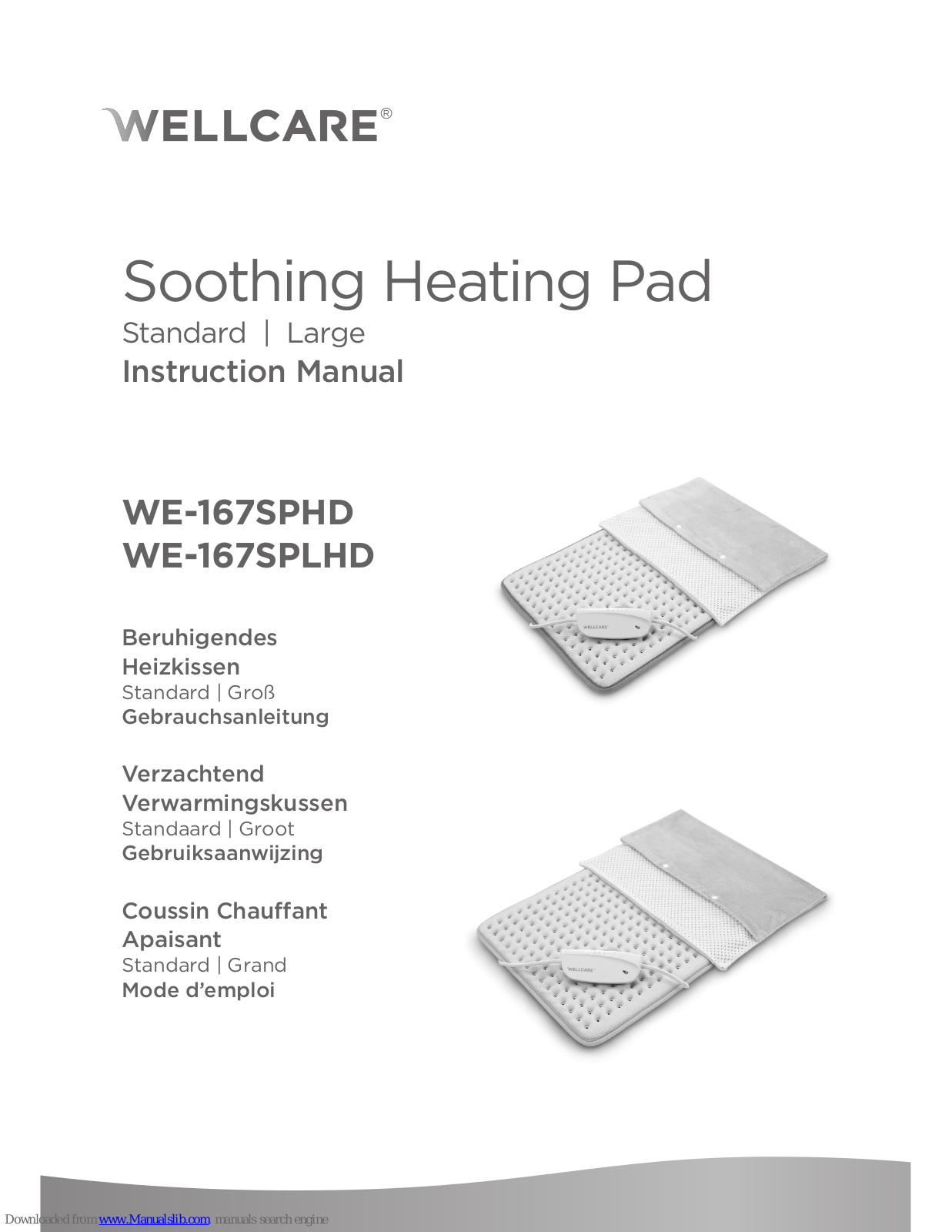 Wellcare WE-167SPHD, WE-167SPLHD Instruction Manual - ManualMachine.com