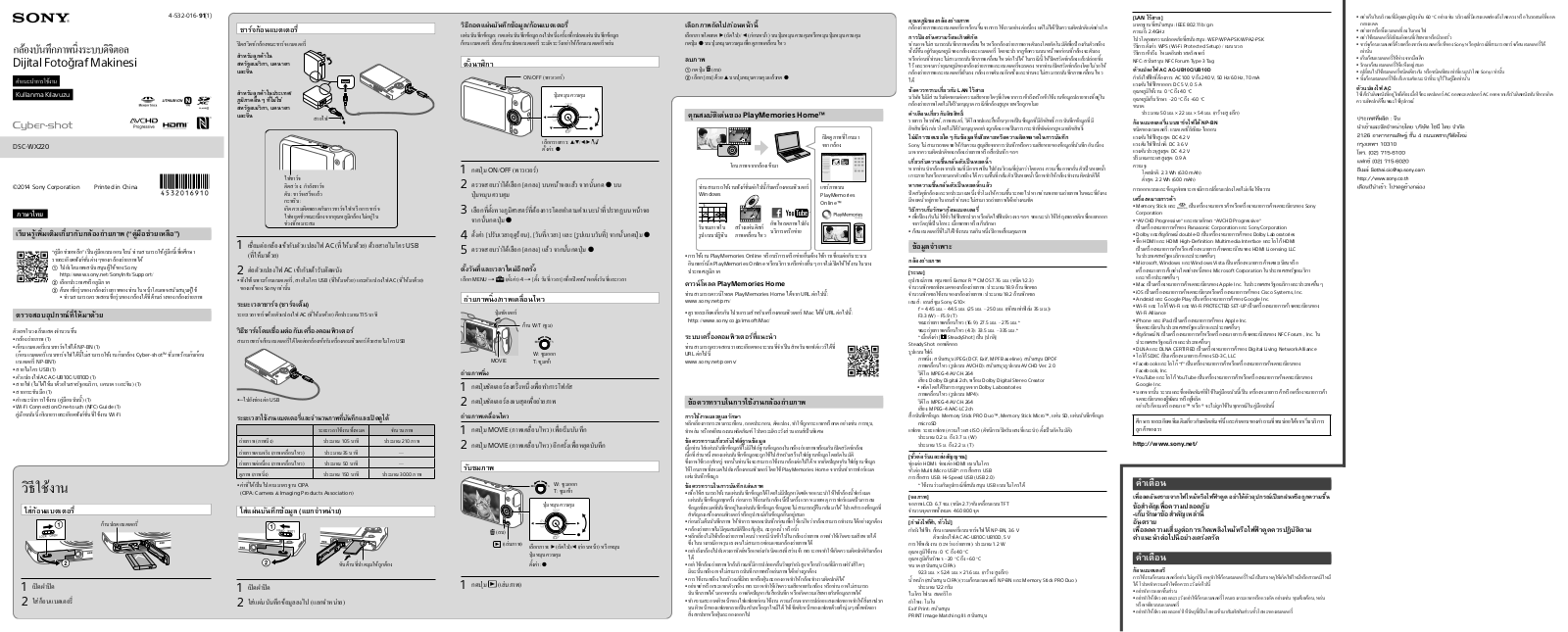 Sony DSC-WX220 Instruction Manual