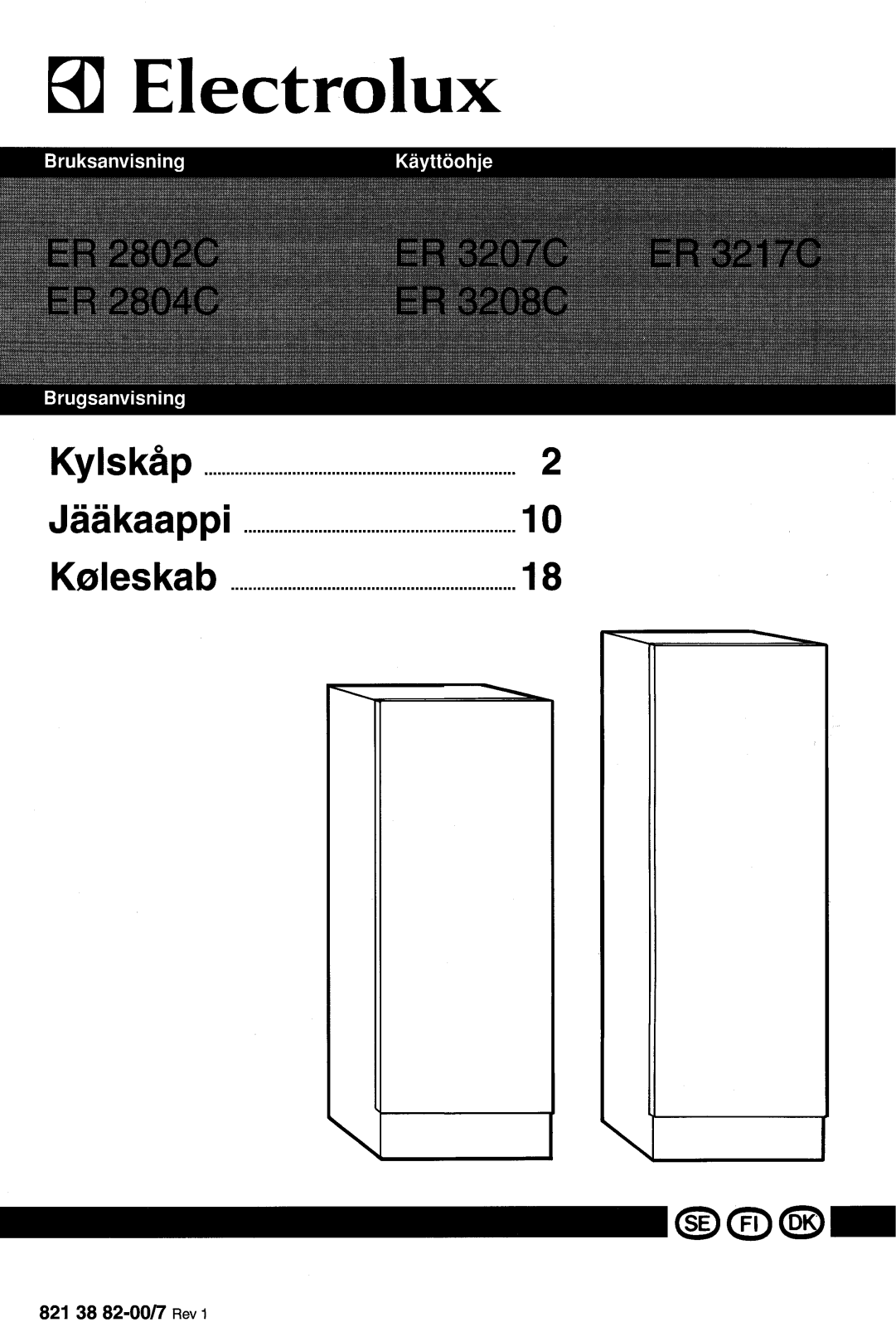 AEG-Electrolux ER3207C, ER3217C, ER3208C, ER2802C, ER2804C User Manual