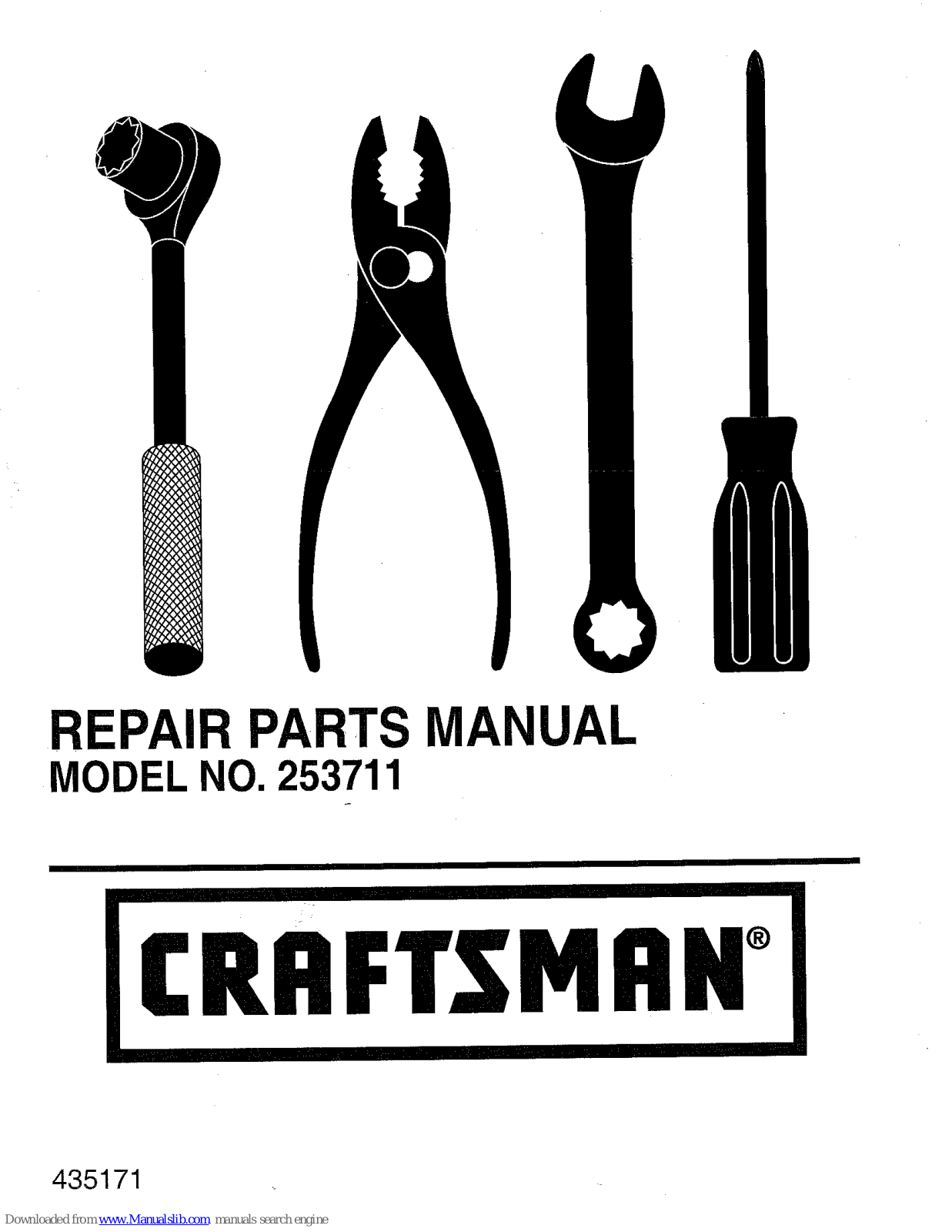 Craftsman 253711 Repair Parts Manual