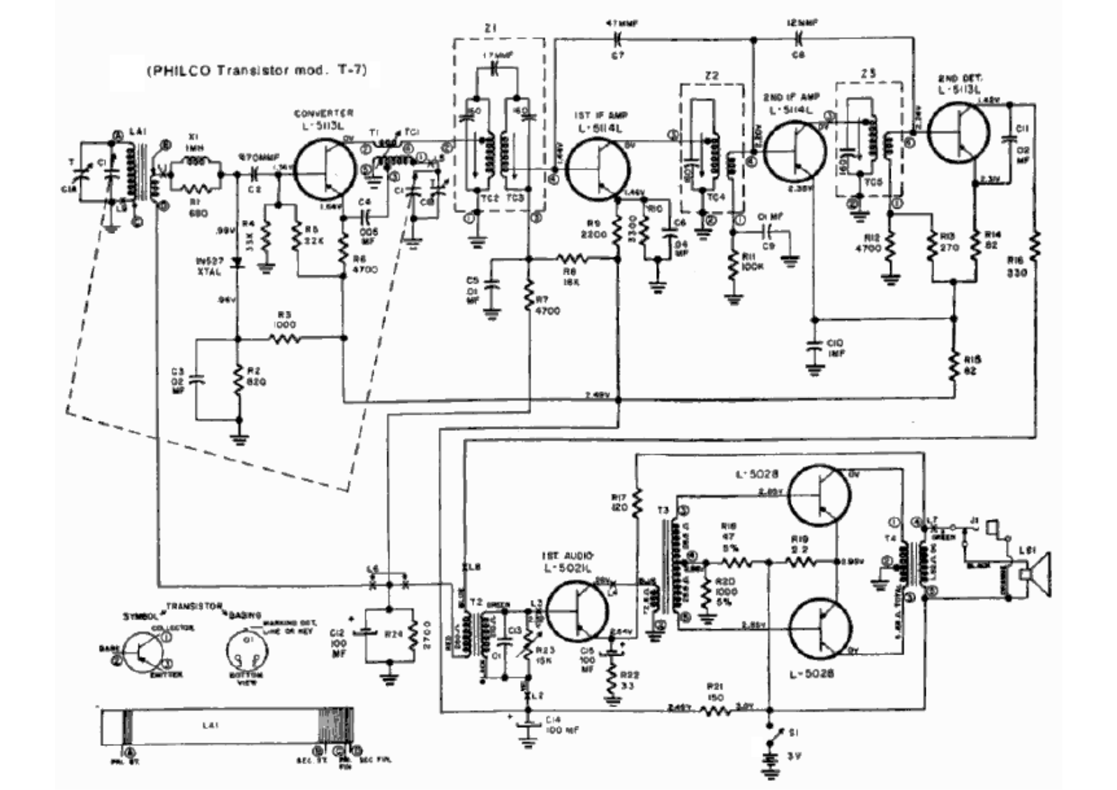 Philco t7 schematic