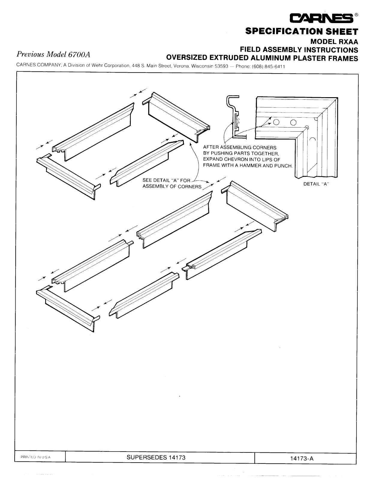 Carnes RXAA User Manual