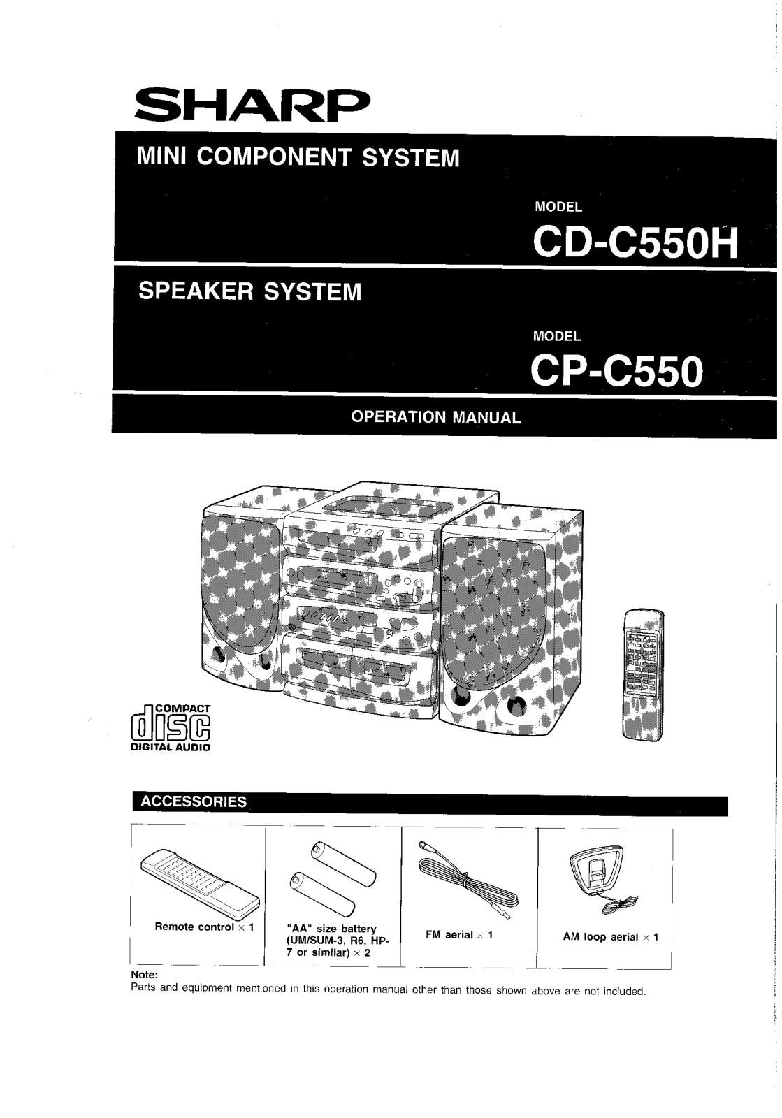 Sharp CD-C550H, CP-C550 User Manual